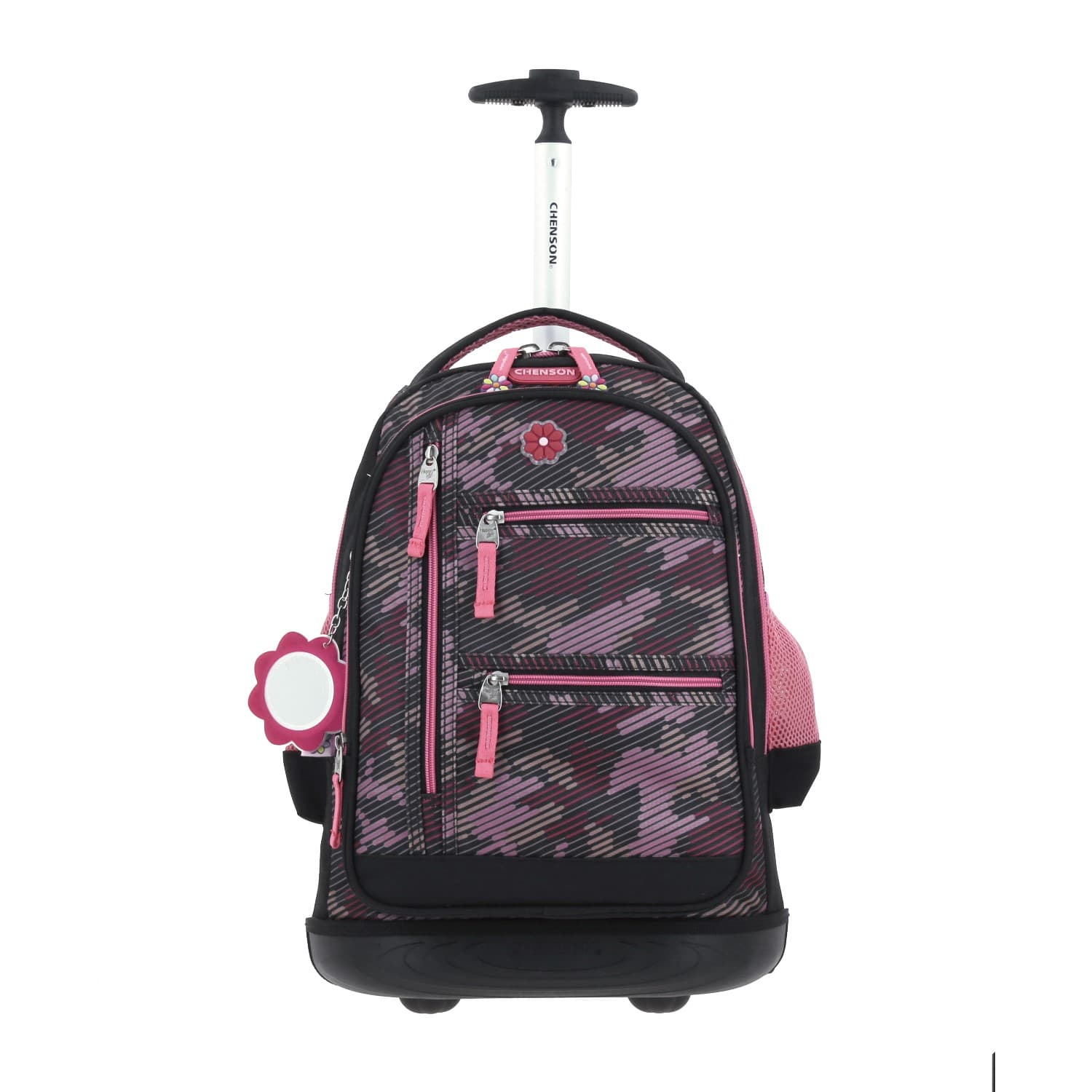 Mochila con Ruedas Happy Girl Negra para Niña - Diversión y Durabilidad, modelo HG66496-3