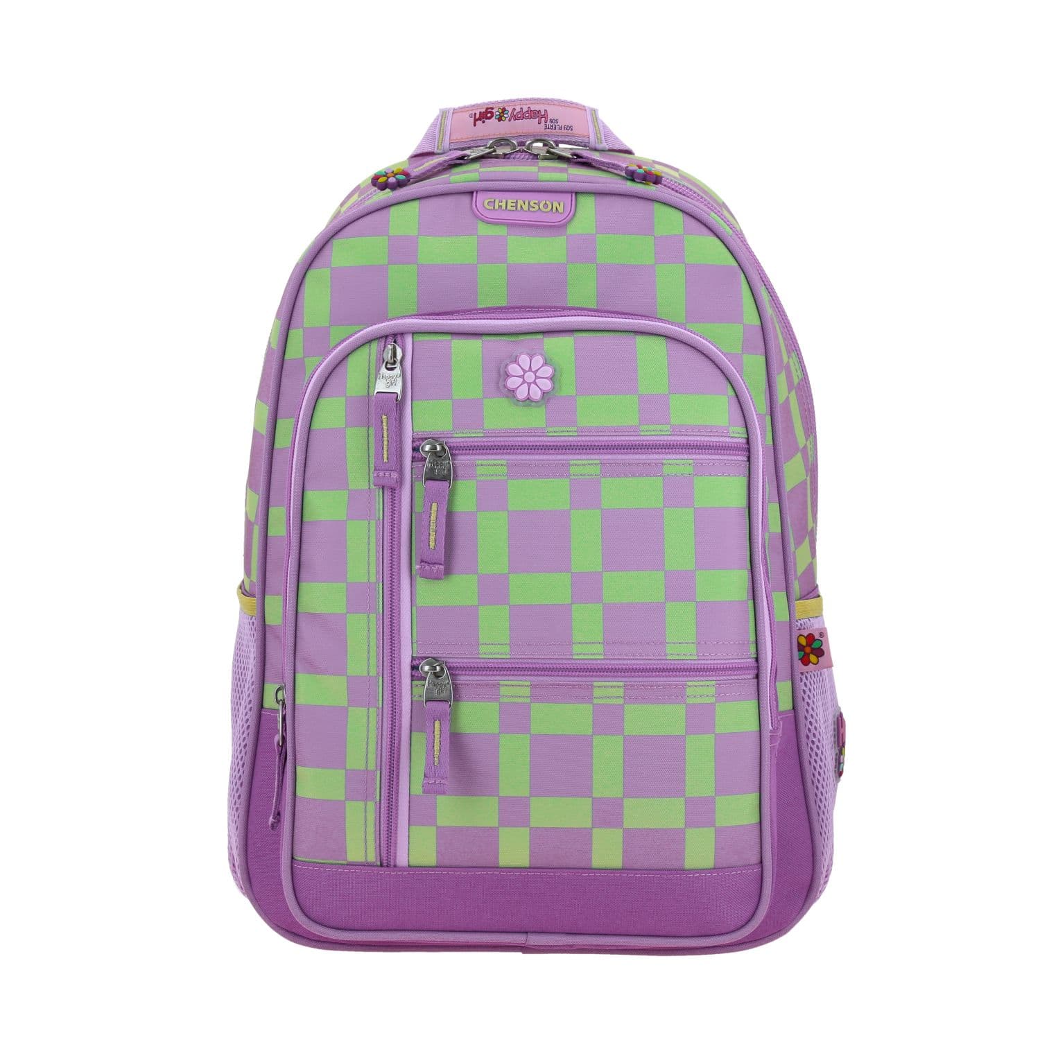 Mochila escolar para niña Happy Girl uva con compartimentos seguros, modelo HG66516-U