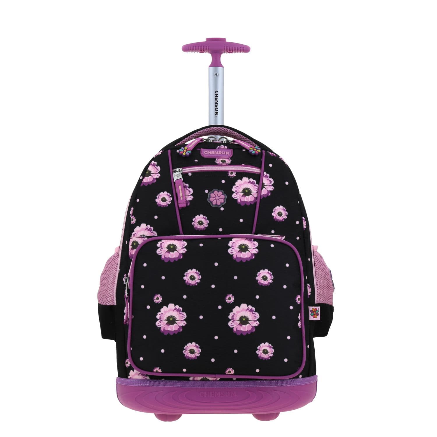 Mochila con Ruedas Happy Girl Negro para Niña - Divertida y Duradera, modelo HG66523-3