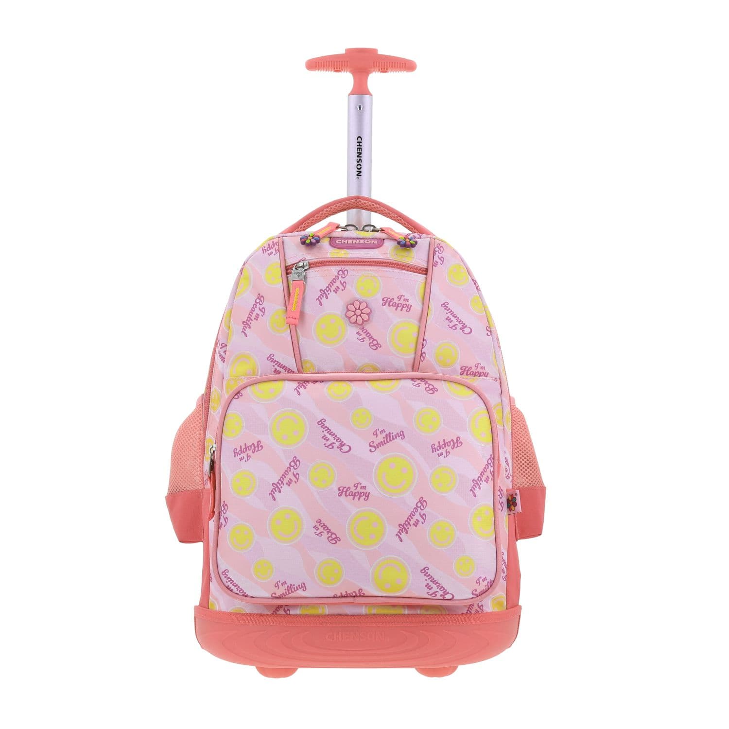 Mochila con Ruedas Happy Girl Rosa para Niña - Diversión y Durabilidad, modelo HG66527-P
