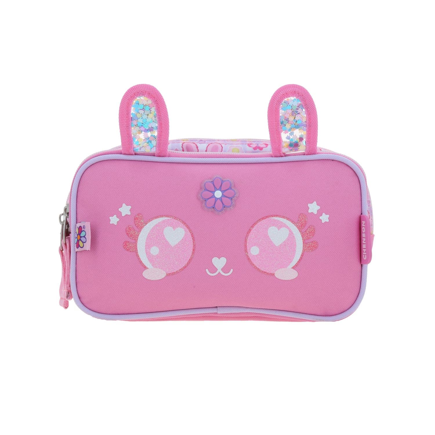 Lapicera escolar para niña Happy Girl rosa con doble bolsillo, modelo HG66565-P