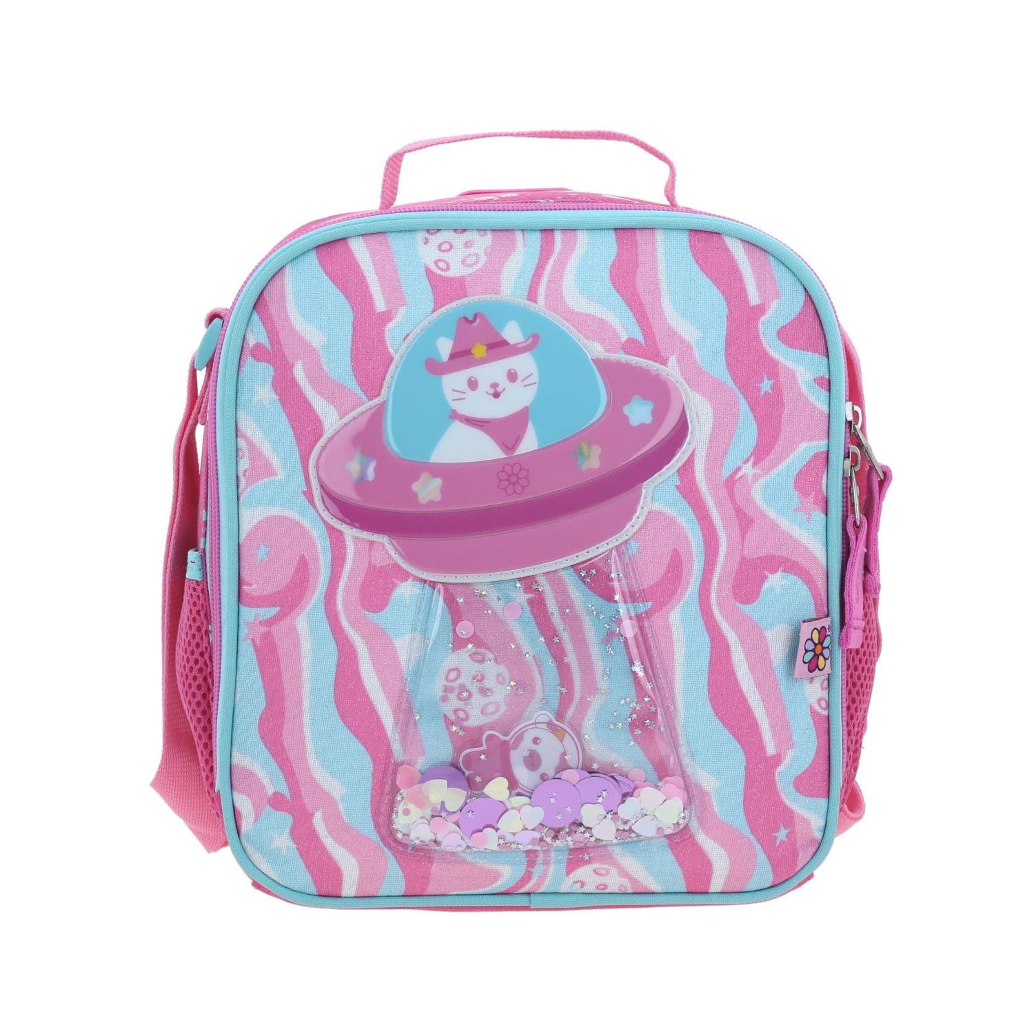 Lonchera escolar térmica Happy Girl rosa para niña - Duradera y divertida, modelo HG70158-P