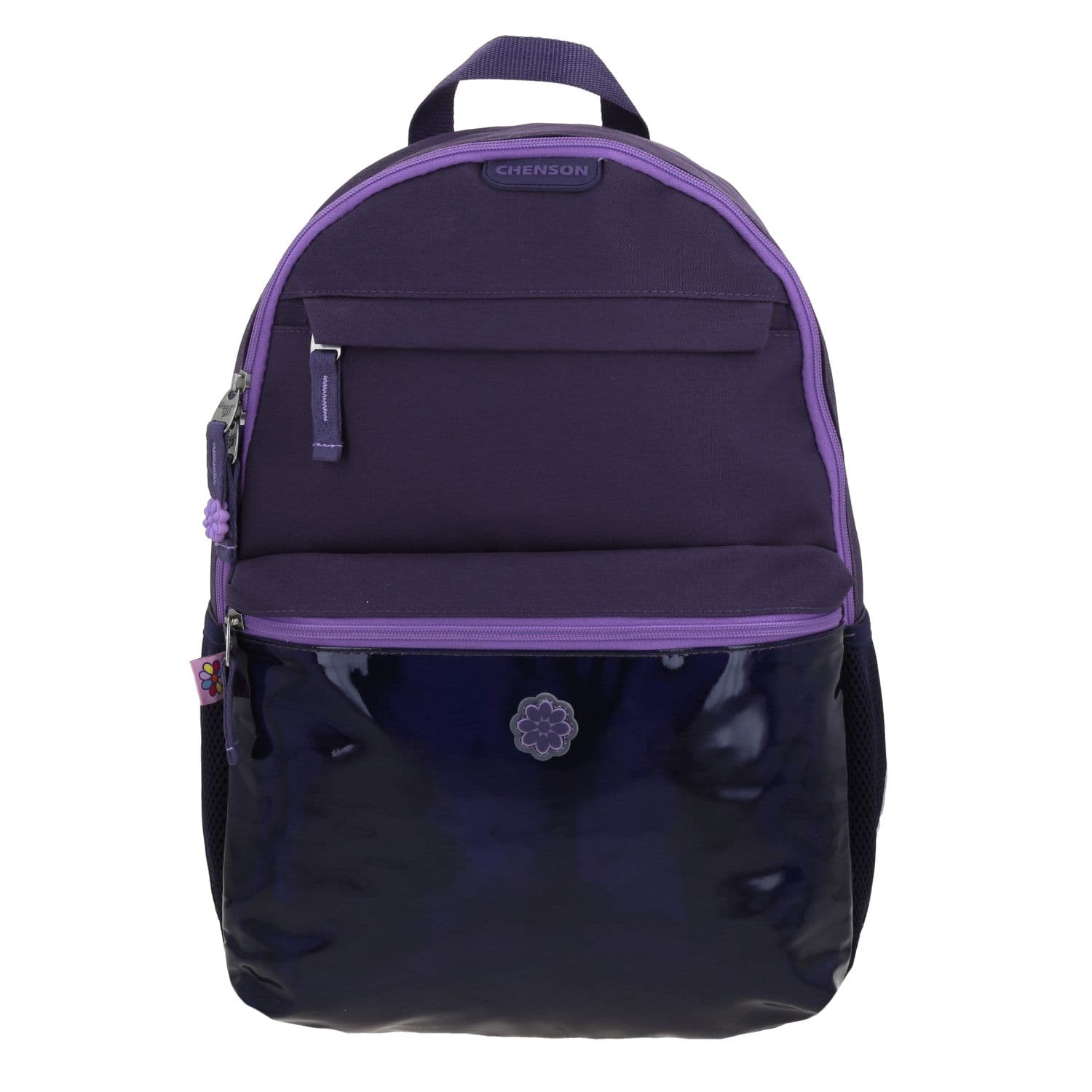 Mochila escolar para niña Happy Girl by Chenson color uva - Diversión y seguridad, modelo HG70166-U
