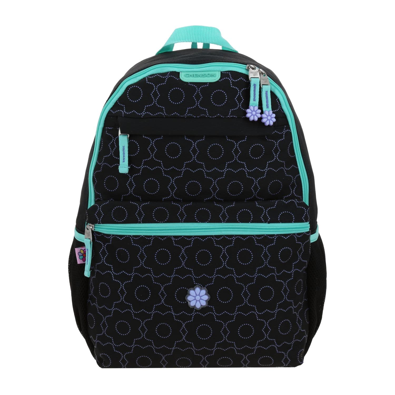 Mochila escolar para niña Happy Girl by Chenson negra con compartimentos, modelo HG70242-3