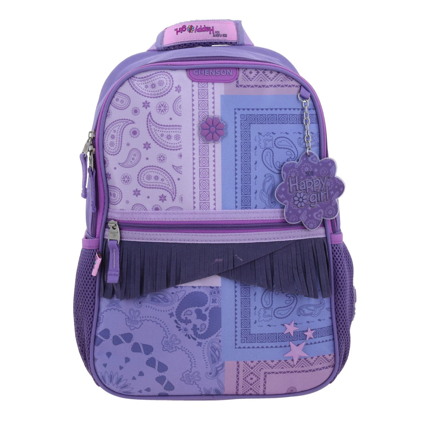 Mochila escolar para niña Happy Girl uva con amplio compartimento, modelo HG70257-U