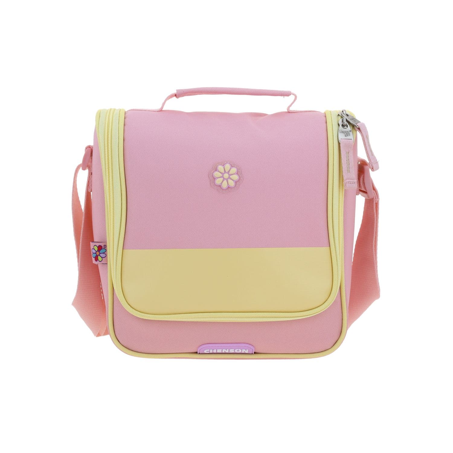 Lonchera escolar Happy Girl by Chenson rosa térmica para niña, modelo HG70302-P