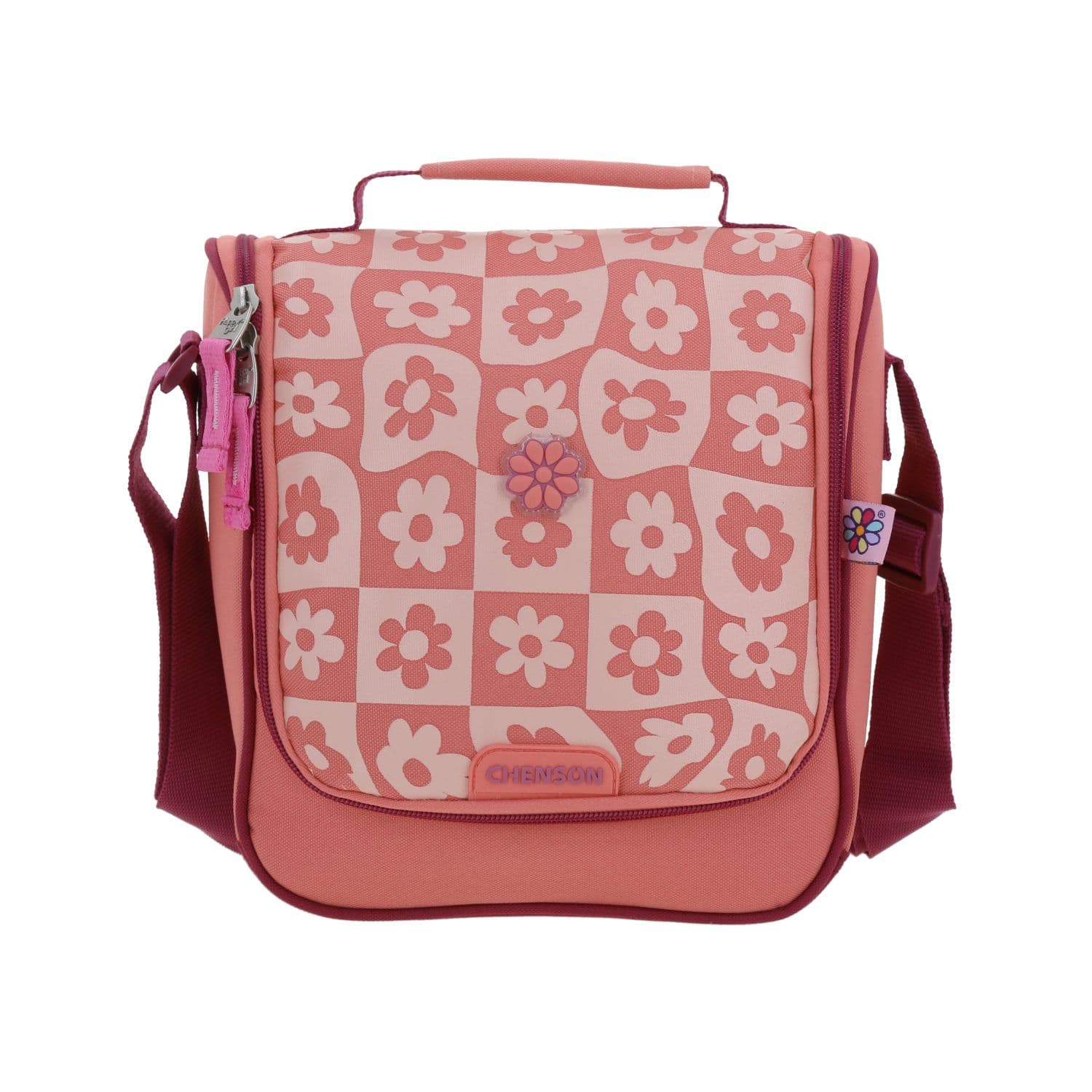 Lonchera escolar térmica Happy Girl fucsia para niña - Duradera y divertida, modelo HG70380-F