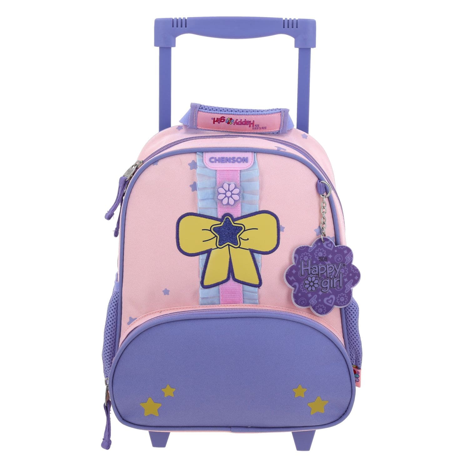 Mochila con Ruedas Happy Girl Rosa para Niña - Diversión y Durabilidad, modelo HG70390-P