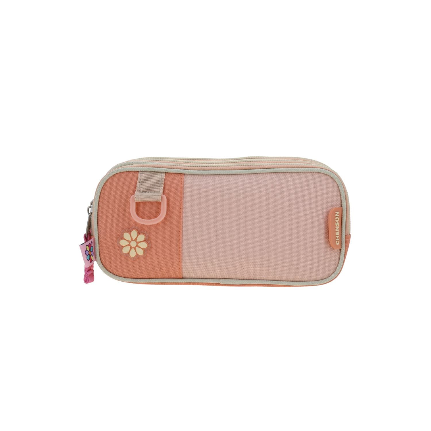 Lapicera Happy Girl Beige Triple Compartimento Escolar Niña, modelo HG70592-E