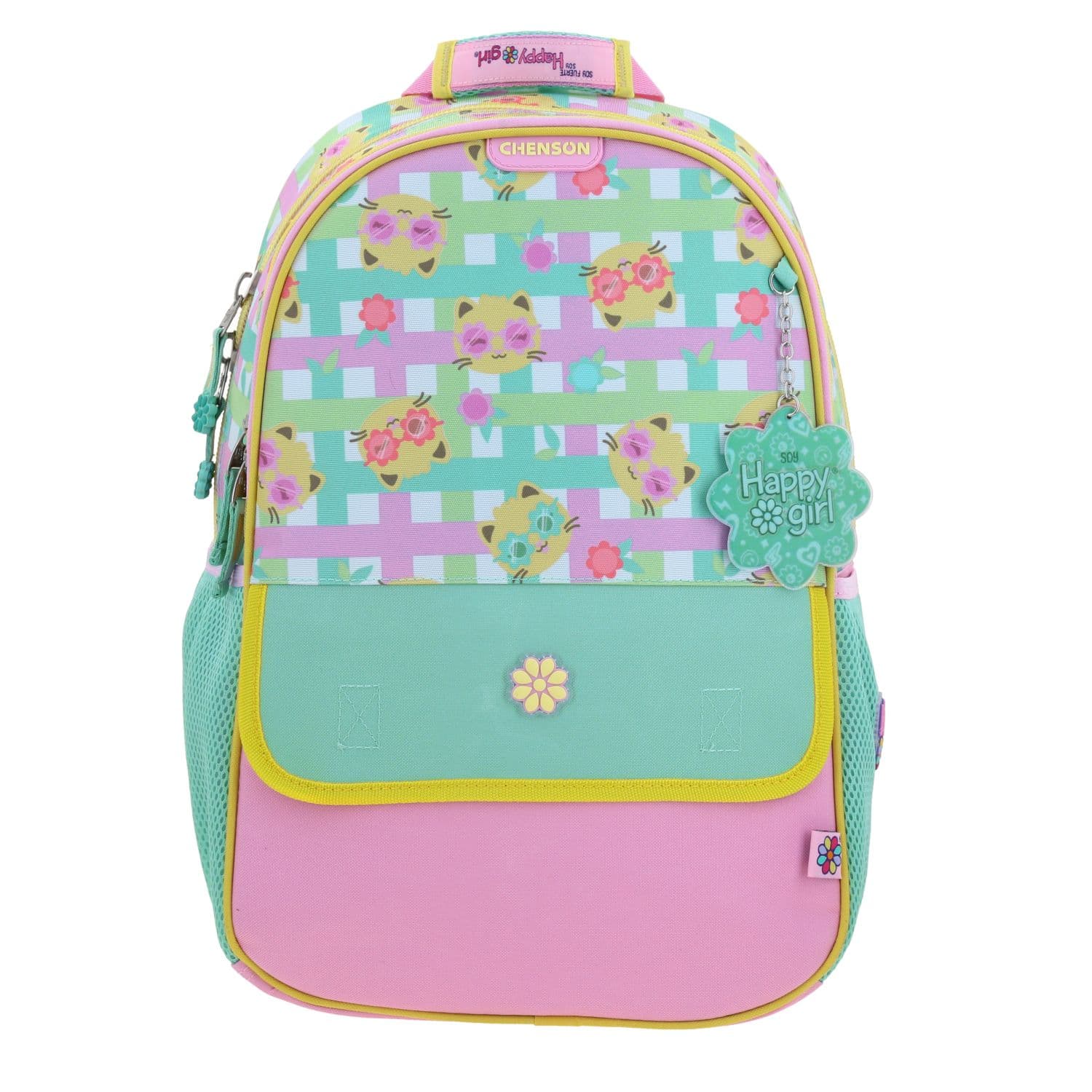 Mochila escolar para niña Happy Girl by Chenson color rosa con durabilidad, modelo HG70706-P