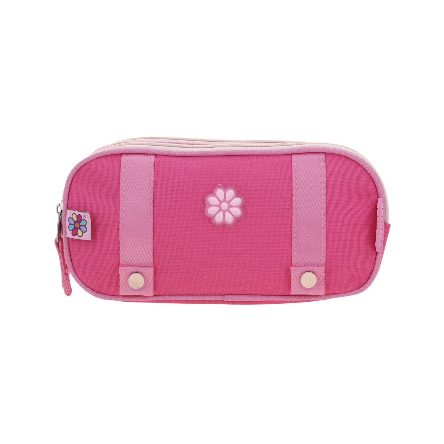 Lapicera escolar para niña Happy Girl rosa con doble compartimento, modelo HG70739-P