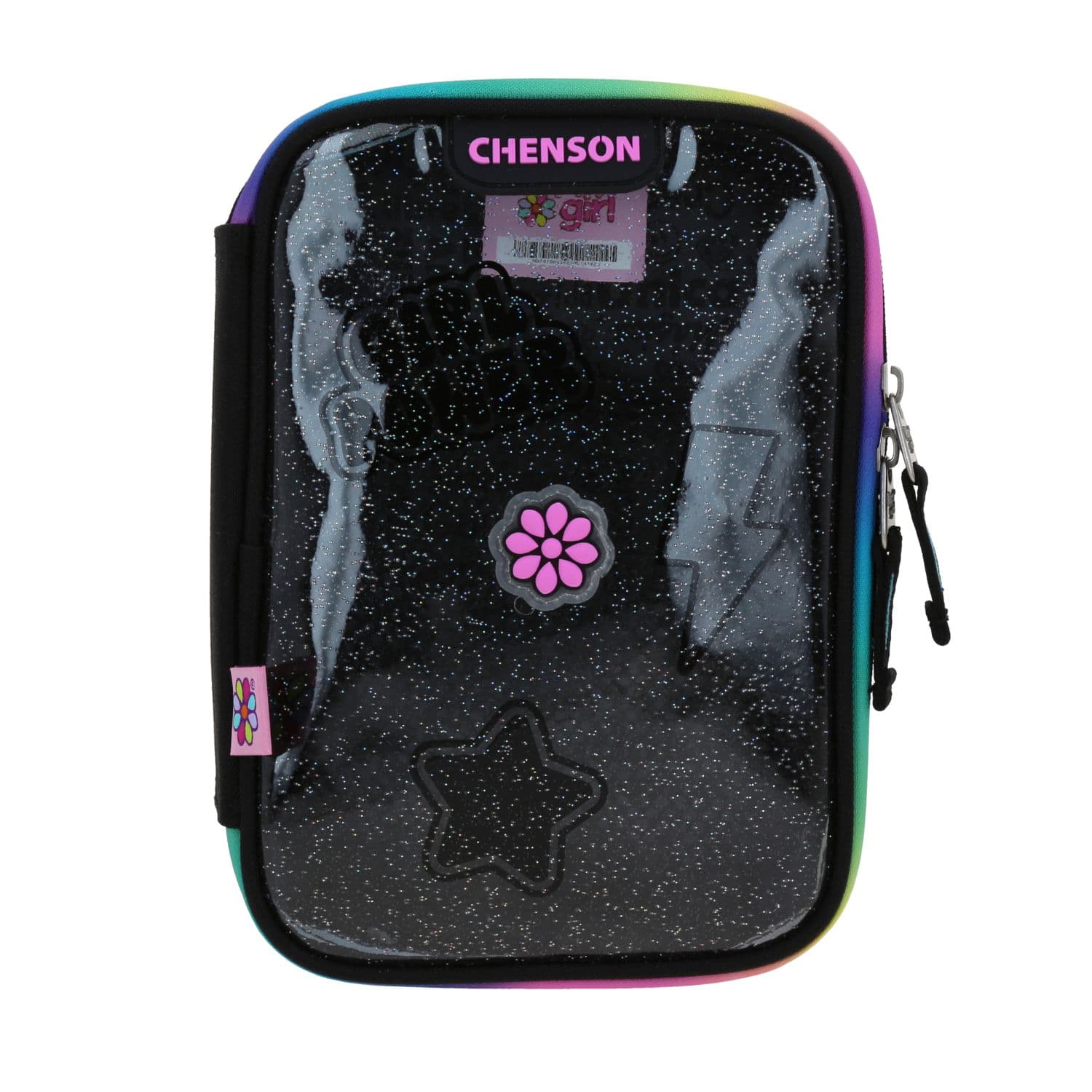 Lapicera Happy Girl Negro 22cm | Estuche Escolar Infantil, modelo HG70796-3