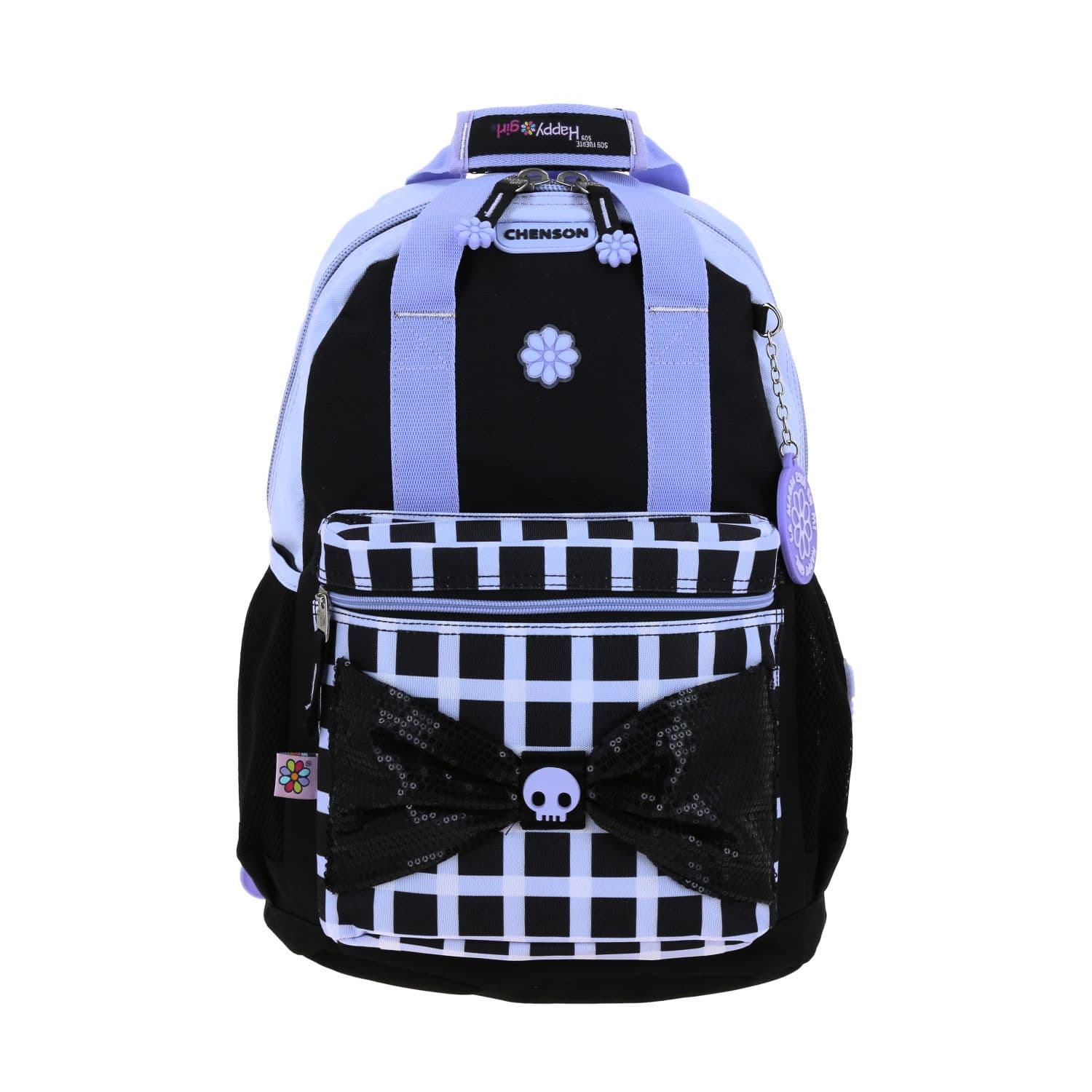 Mochila Escolar Happy Girl Negro - Resistente y Segura para Niña, modelo HG70874-3
