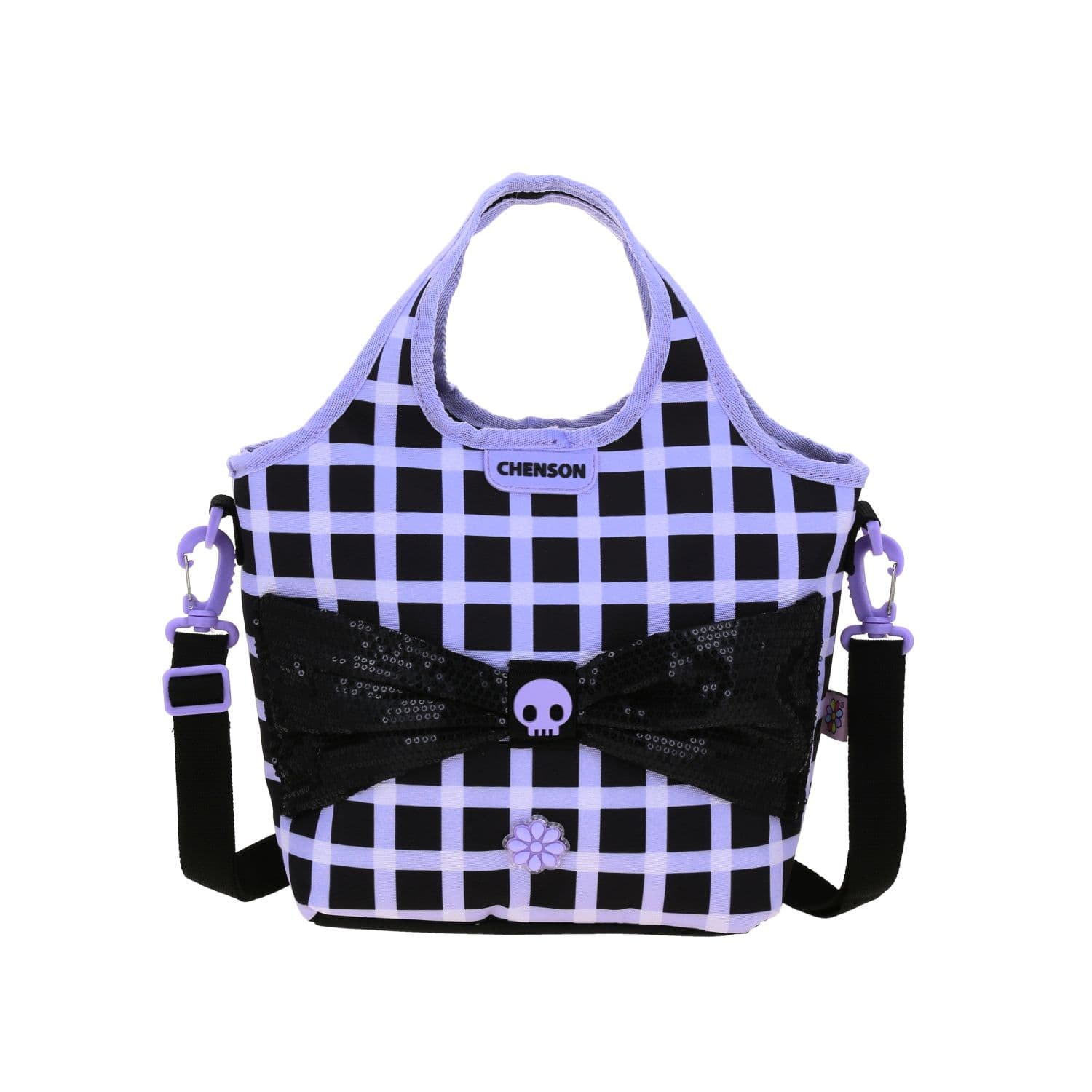 Lonchera Escolar Térmica Happy Girl Negro - Compartimento Aislante, modelo HG70875-3
