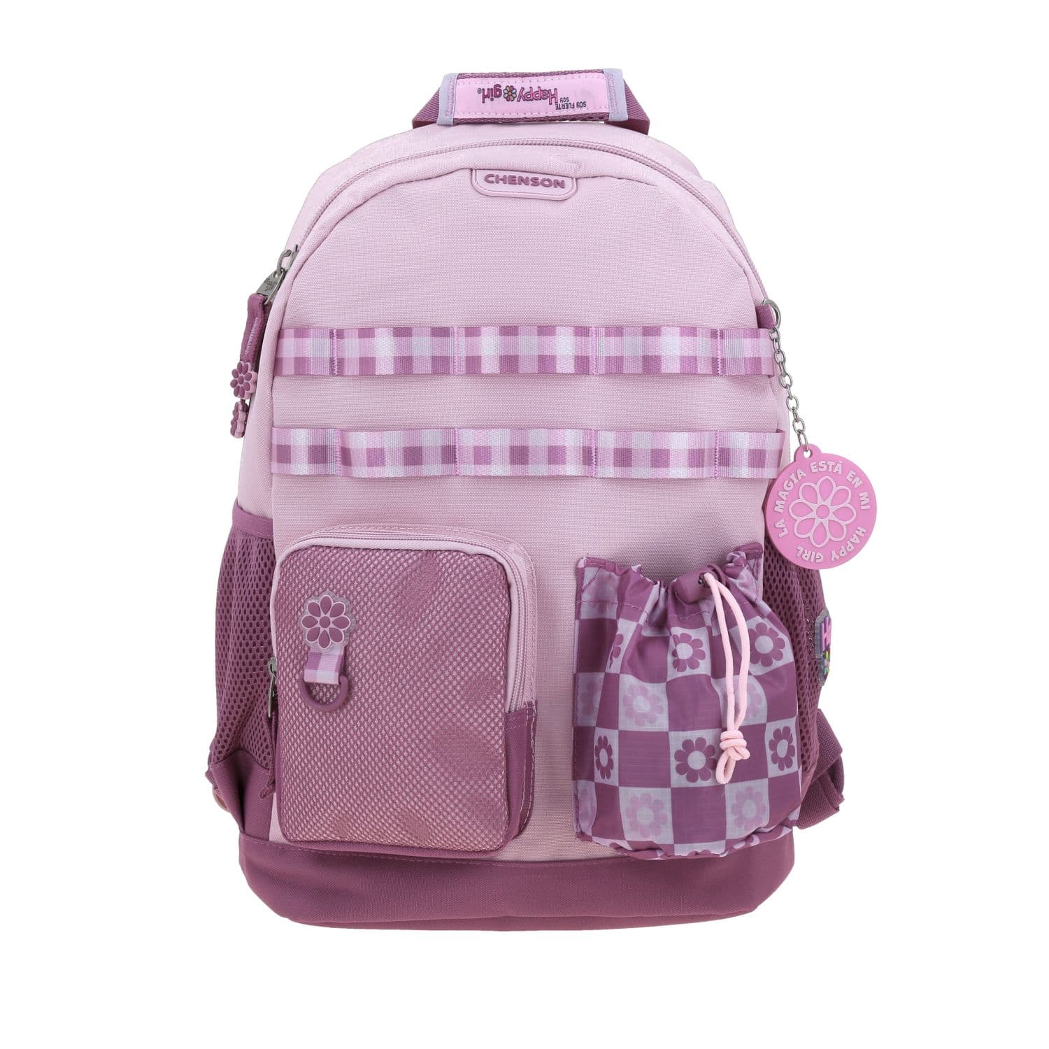 Mochila Escolar Happy Girl Rosa | Chenson Infantil, modelo HG70897-P