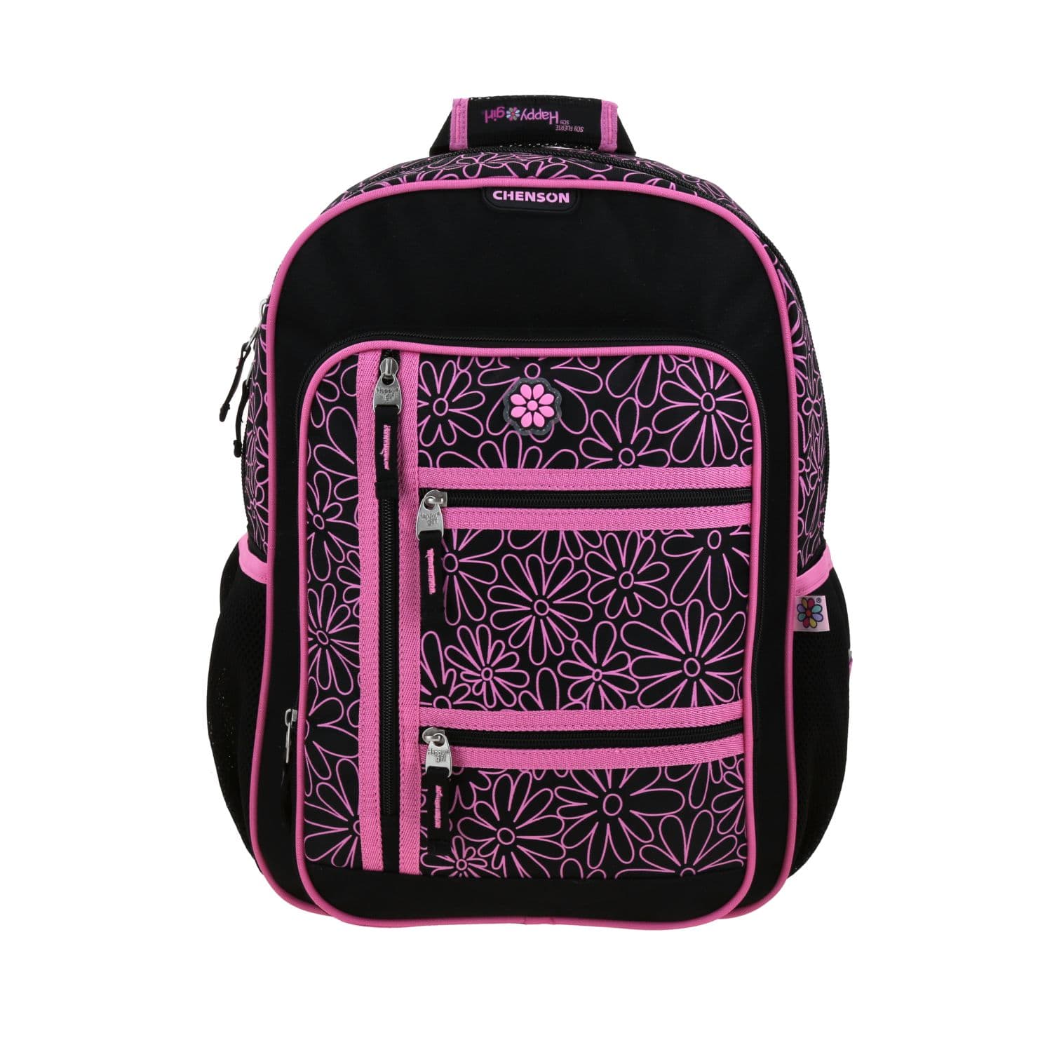 Mochila Escolar Happy Girl Negro | Backpack Infantil Resistente, modelo HG70939-3