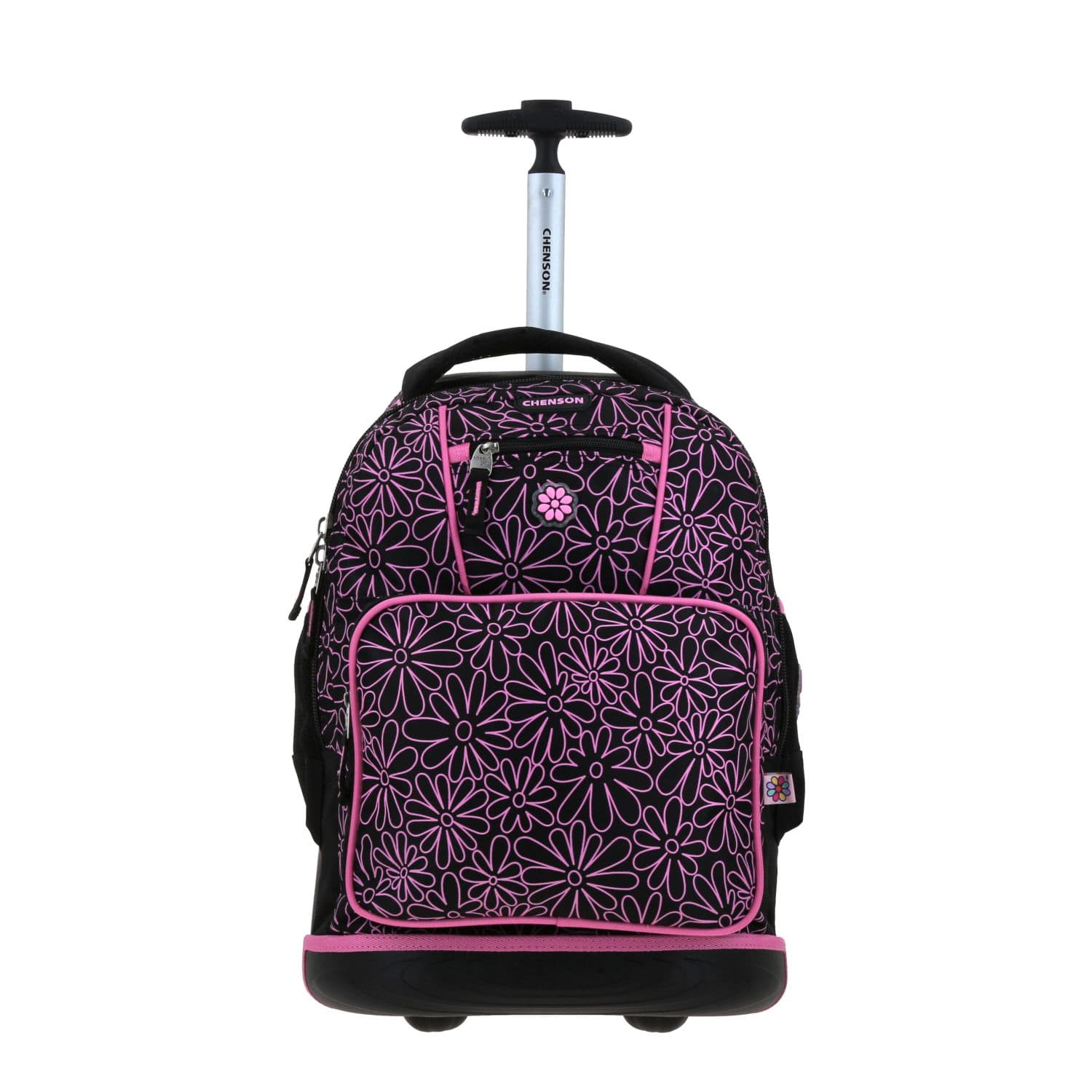 Mochila con Ruedas Happy Girl Negro - Escolar Infantil, modelo HG70942-3