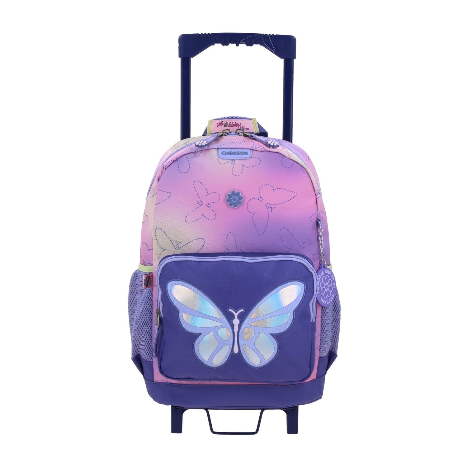 Mochila con Ruedas Happy Girl Uva - Escolar Infantil, modelo HG70973-U