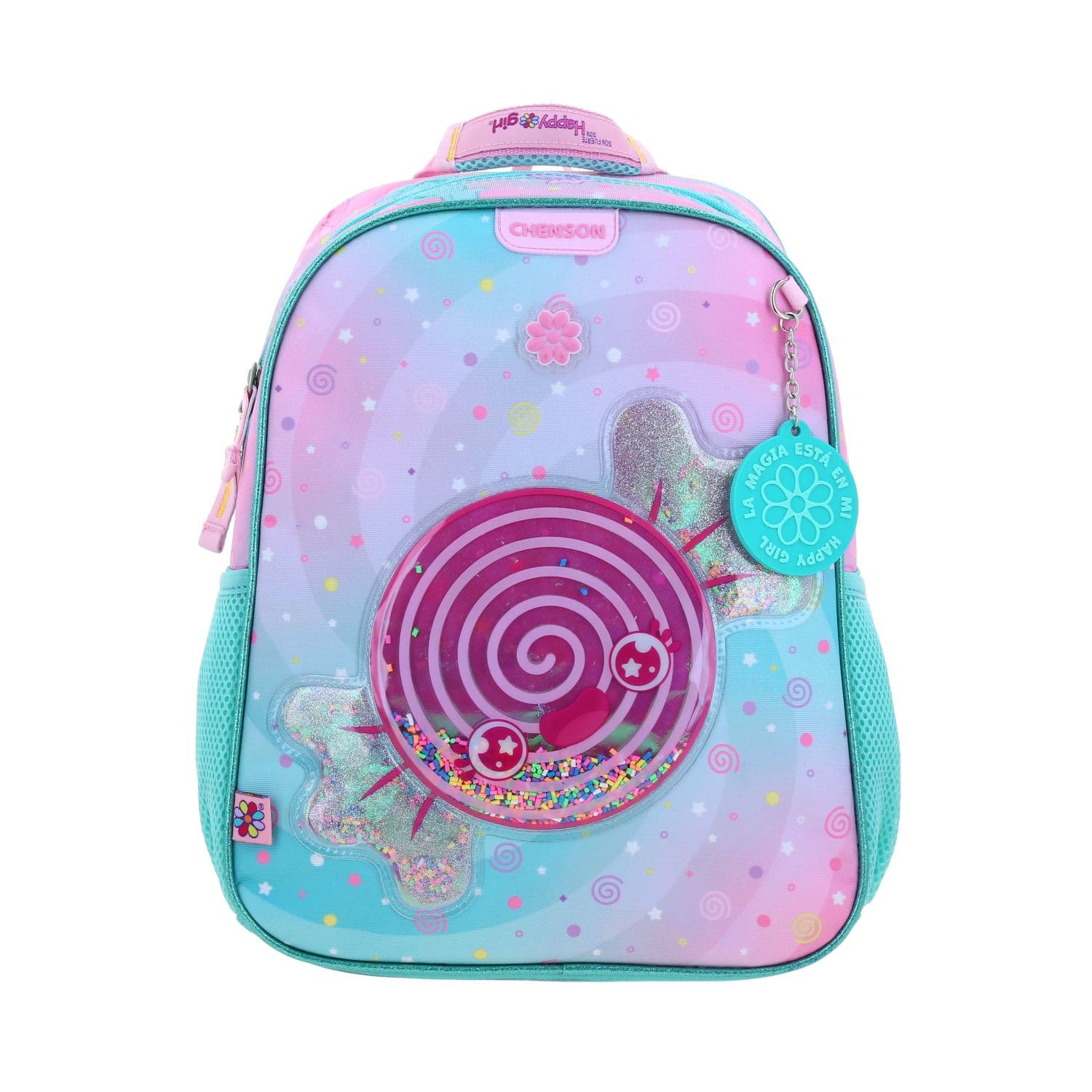 Mochila Kinder Happy Girl Turquesa - Resistente y Divertida, modelo HG70996-T