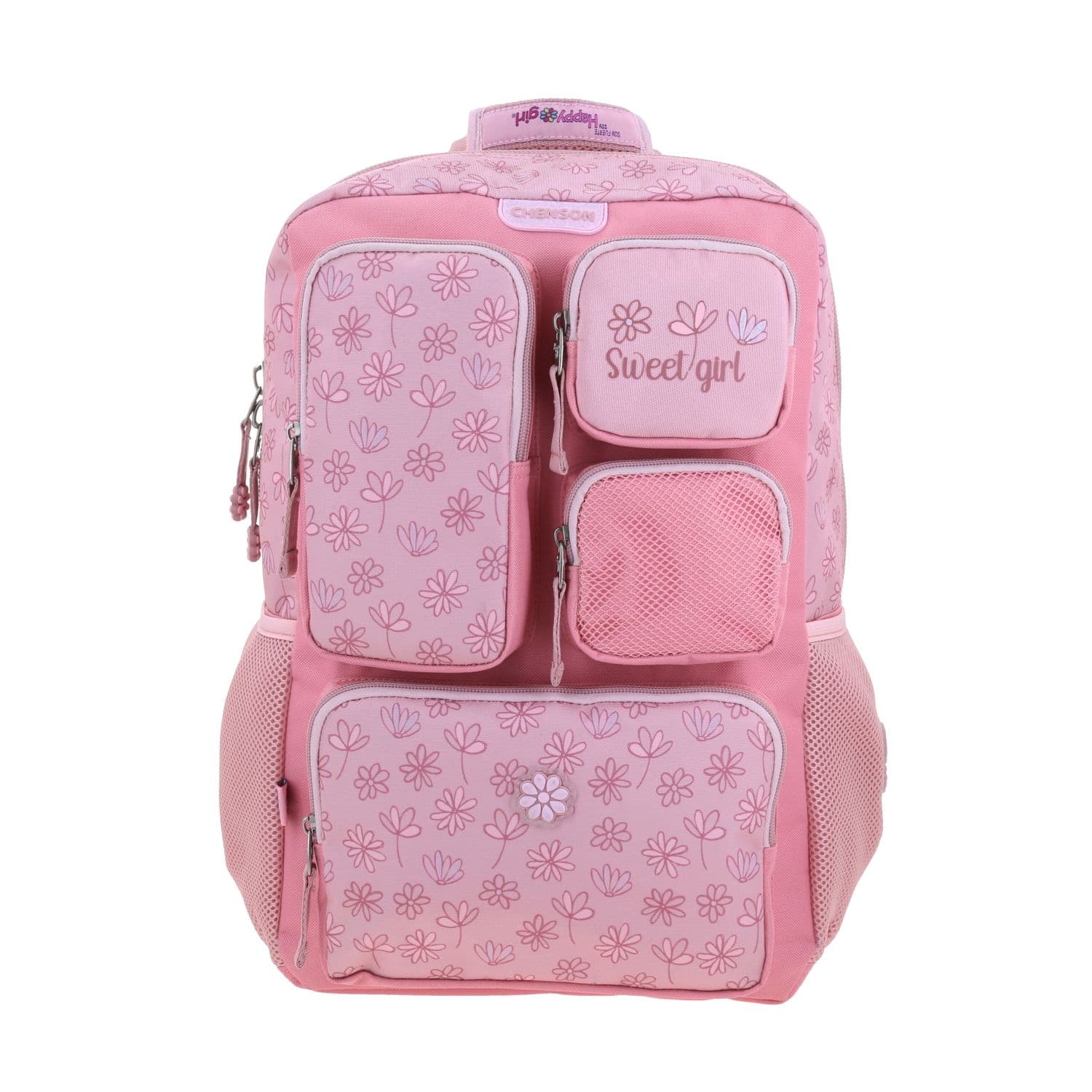 Mochila Escolar Happy Girl Rosa | Backpack Infantil Chenson, modelo HG71204-P