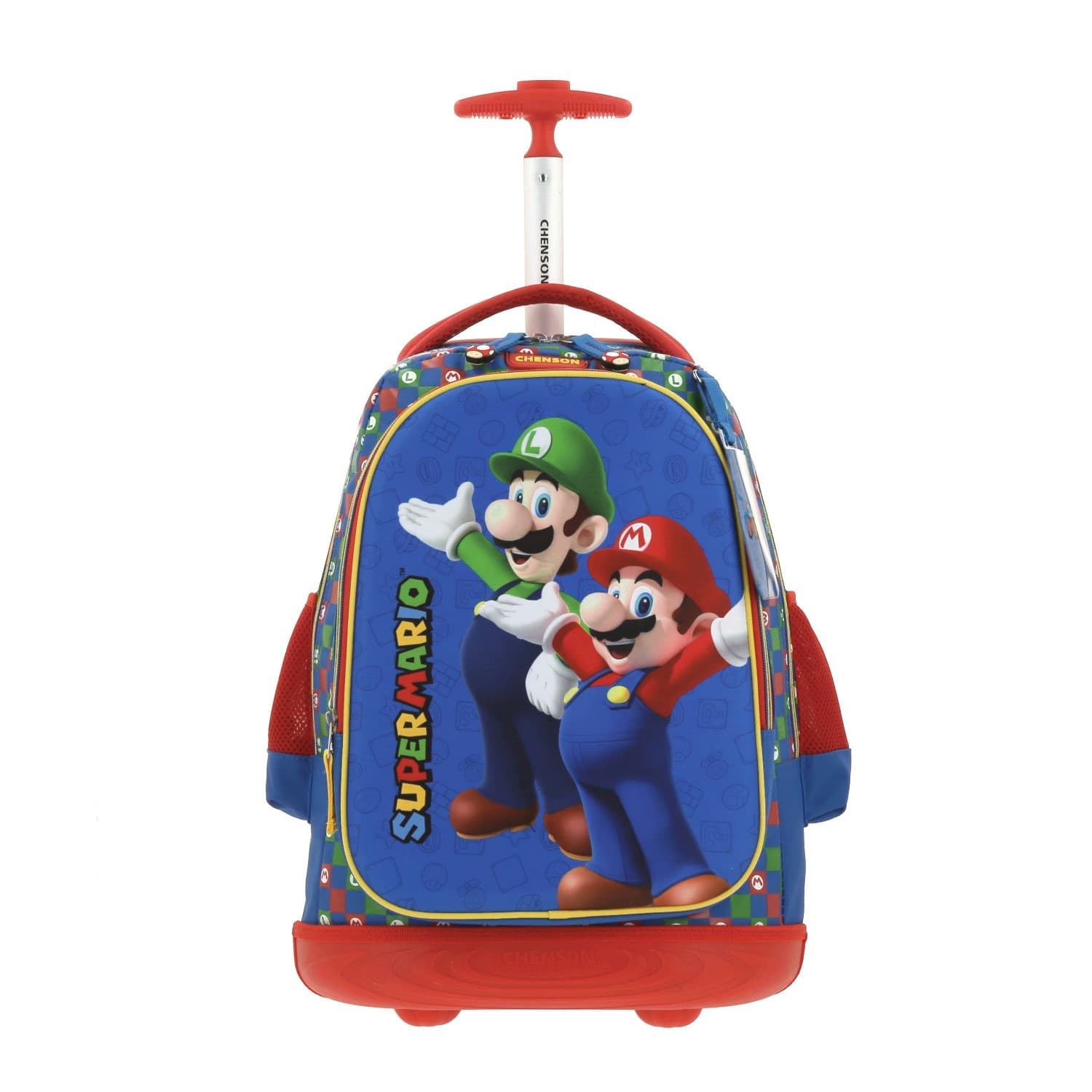Mochila con Ruedas Mario Bros Azul para Niño - Diversión y Seguridad, modelo MB65971-9