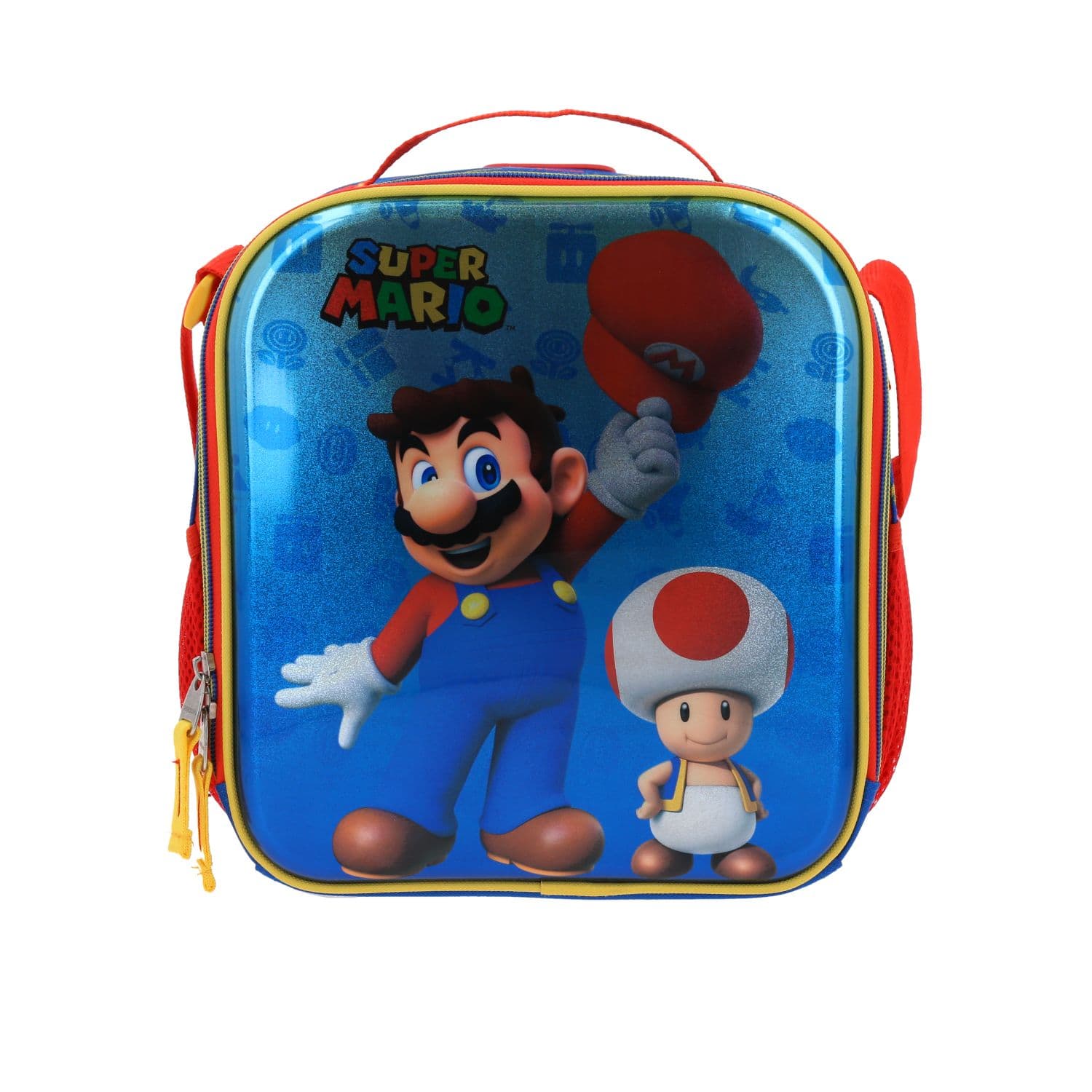 Lonchera Escolar Térmica Mario Bros by Chenson Azul Divertida y Práctica, modelo MB65981-9