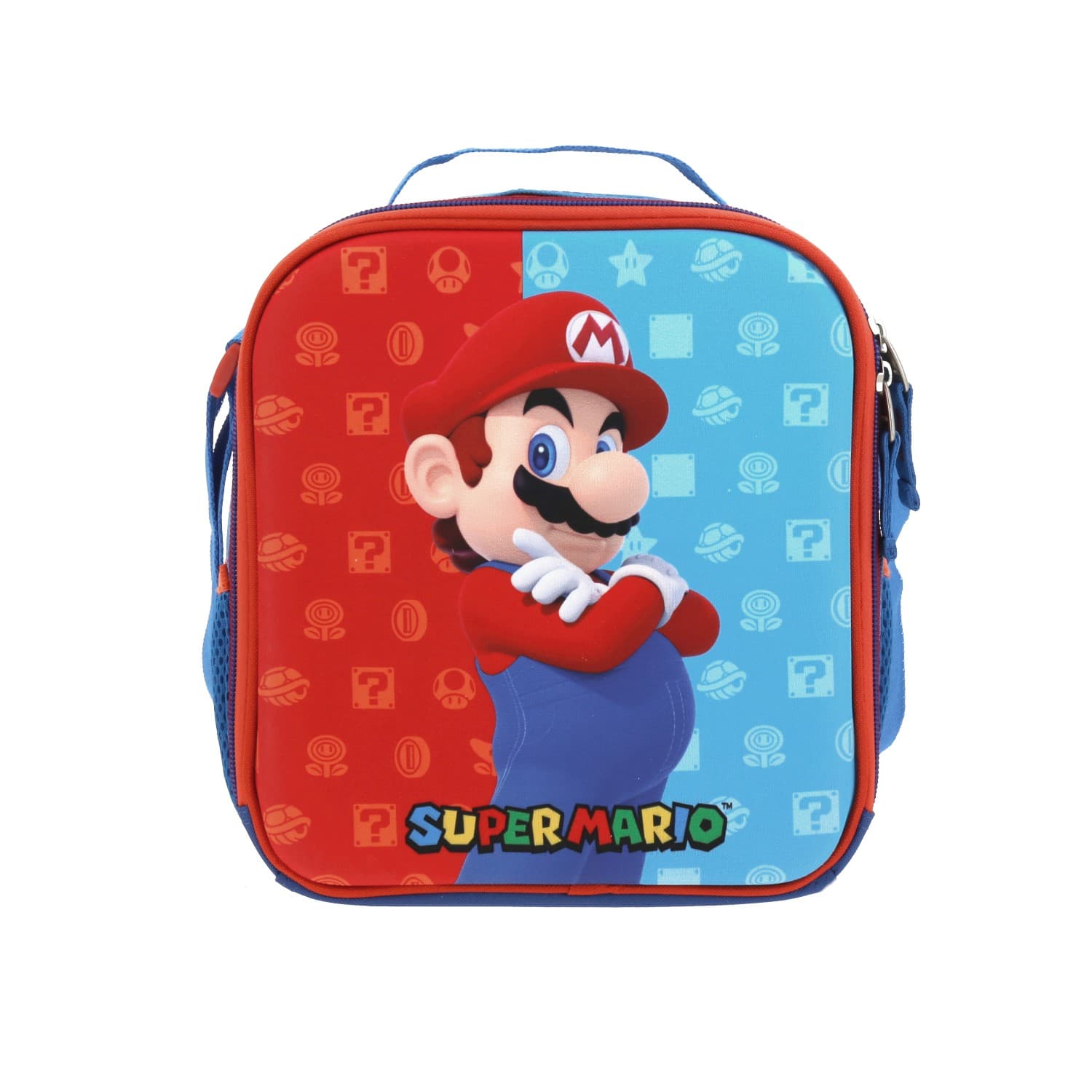 Lonchera escolar térmica Mario Bros by Chenson azul | Diversión y durabilidad, modelo MB66079-9