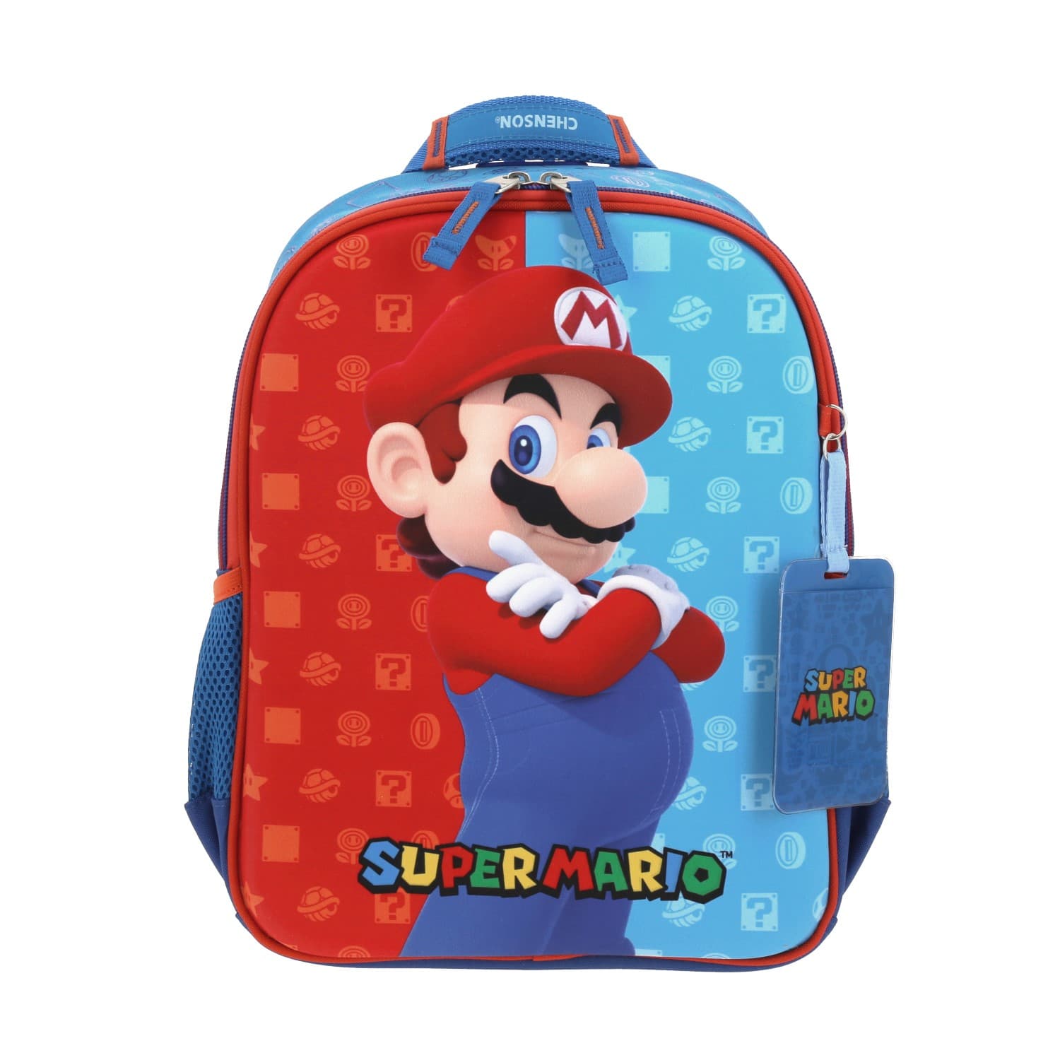 Kit Escolar Mario Bros by Chenson (Mochila + Lonchera + Lapicera) infantil, modelo MB66081-KC3