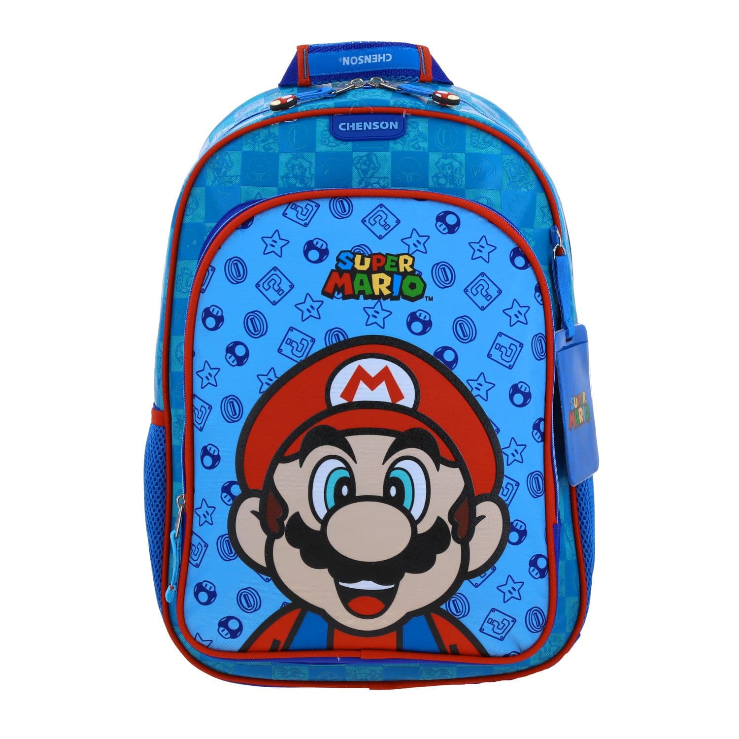 Mochila escolar para niño Mario Bros by Chenson Azul Divertida, modelo MB66127-9