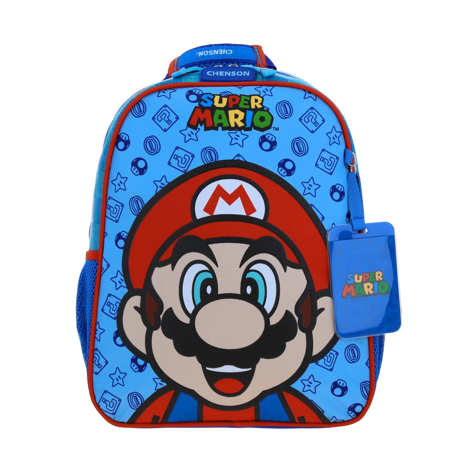 Mochila escolar para niño Mario Bros by Chenson Azul Divertida, modelo MB66130-9