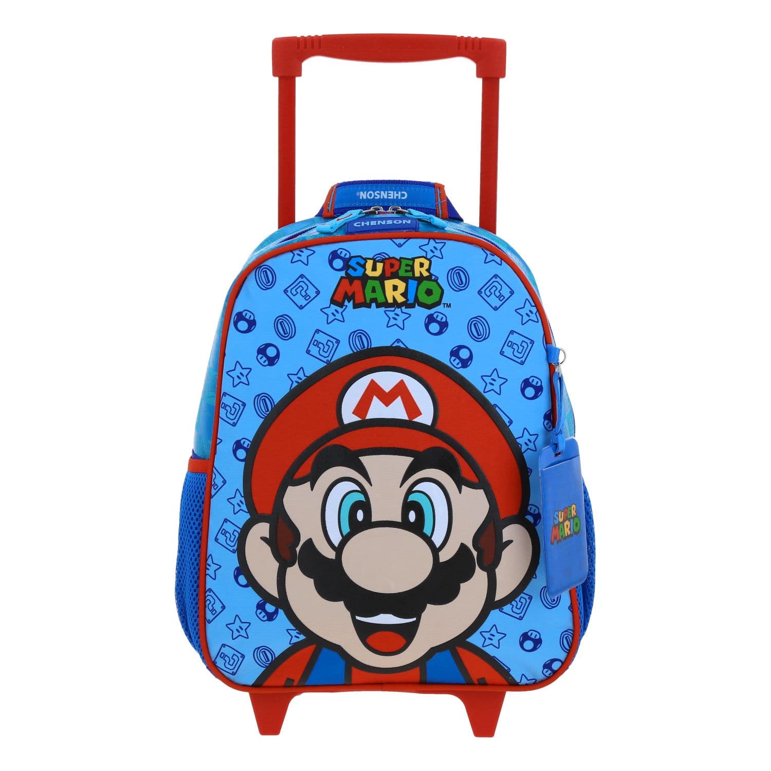 Mochila con Ruedas Mario Bros Azul para Niño - Diversión y Durabilidad, modelo MB66131-9