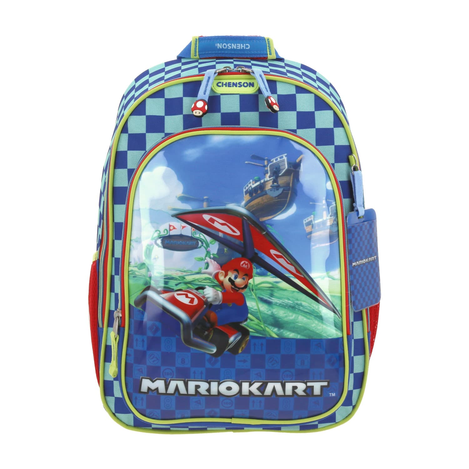 Mochila escolar para niño Mario Bros by Chenson azul divertida y duradera, modelo MB66135-9