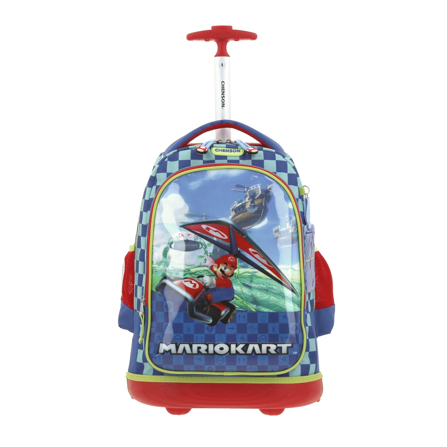 Mochila con Ruedas Mario Bros Azul para Niño - Diversión y Durabilidad, modelo MB66139-9