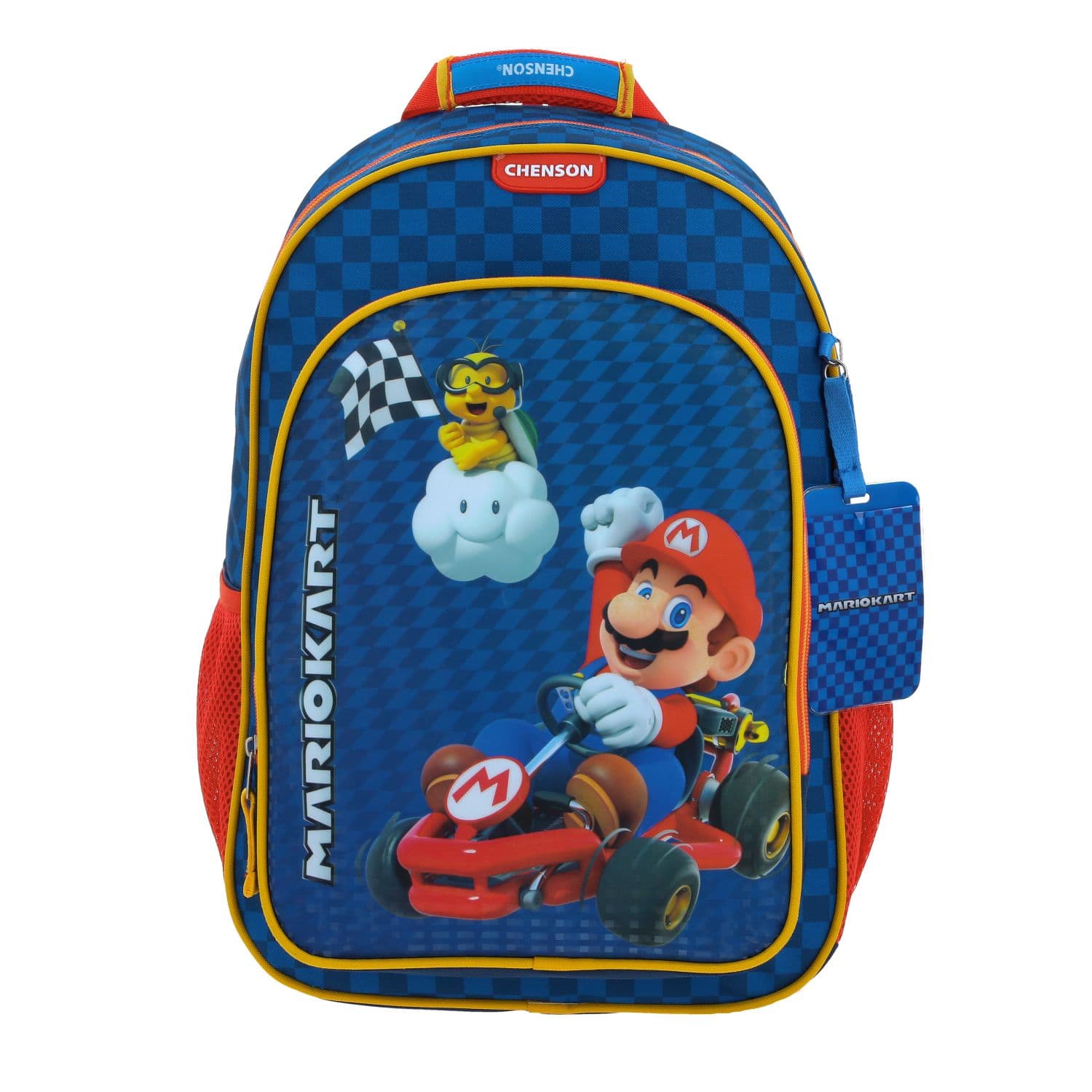 Mochila escolar para niño Mario Bros by Chenson azul con divertido diseño, modelo MB66163-9