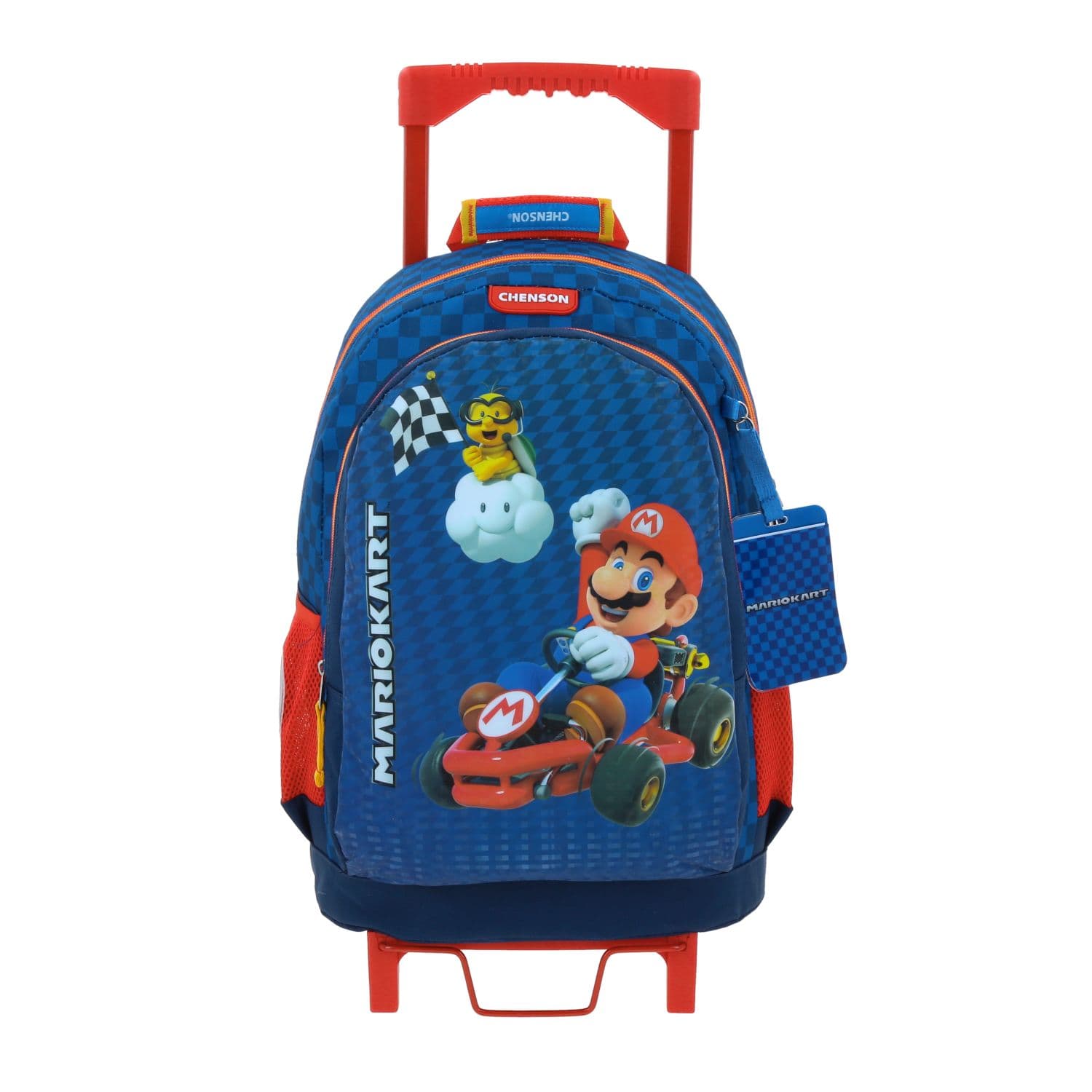 Mochila con Ruedas Mario Bros Azul para Niño - Diversión y Durabilidad, modelo MB66166-9