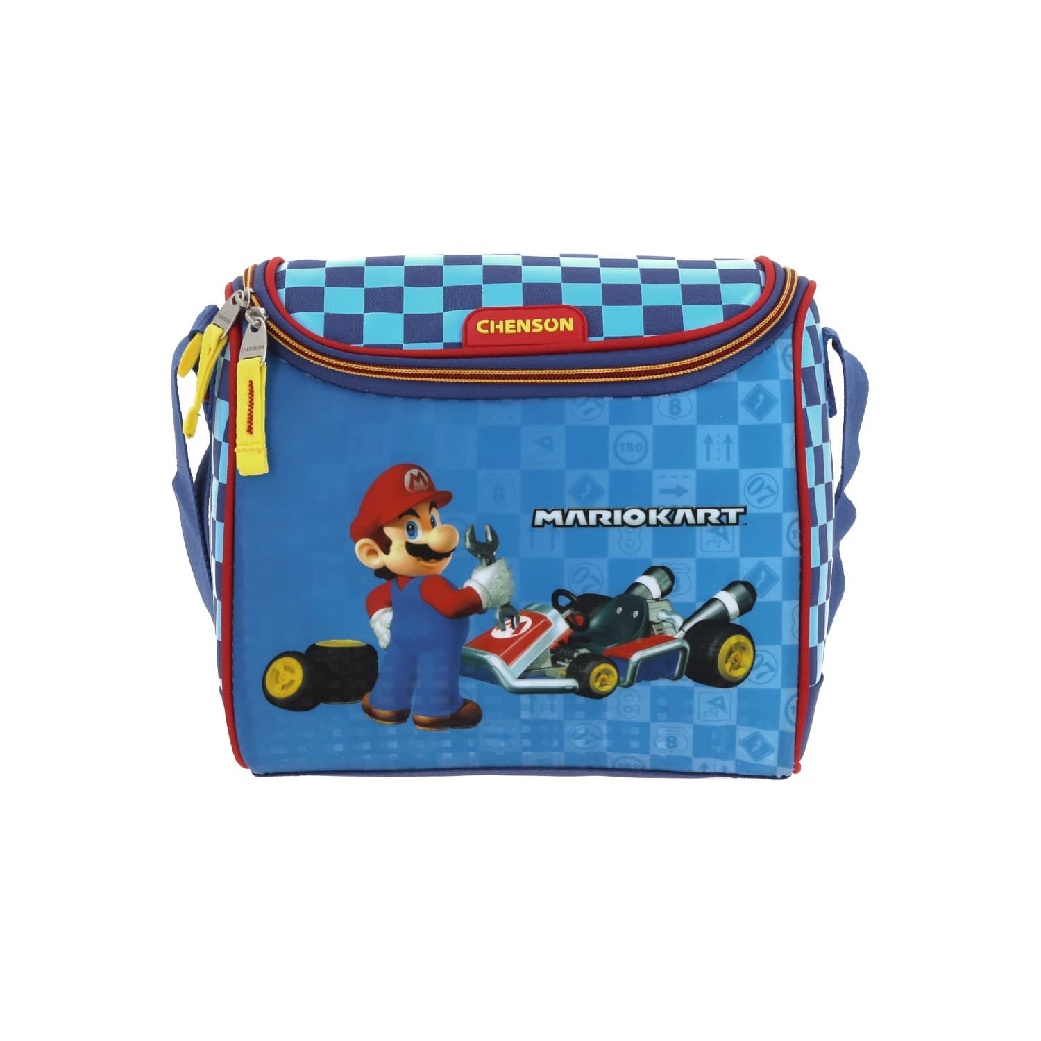 Lonchera Escolar Térmica Mario Bros by Chenson Azul para Niño Divertida, modelo MB66246-9
