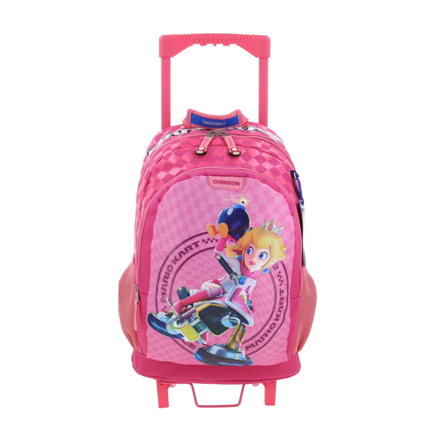 Mochila con Ruedas Mario Bros by Chenson Fucsia para Niña - Divertida y Duradera, modelo MB66254-F