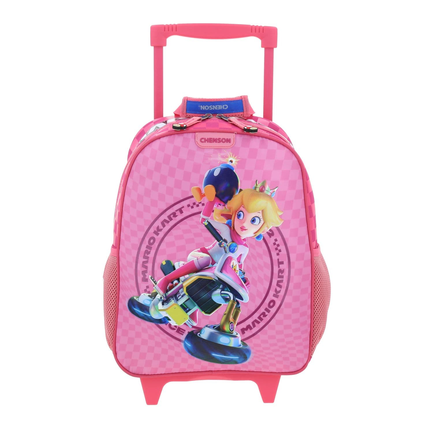Mochila con Ruedas Mario Bros Fucsia para Niña - Diversión y Durabilidad, modelo MB66255-F