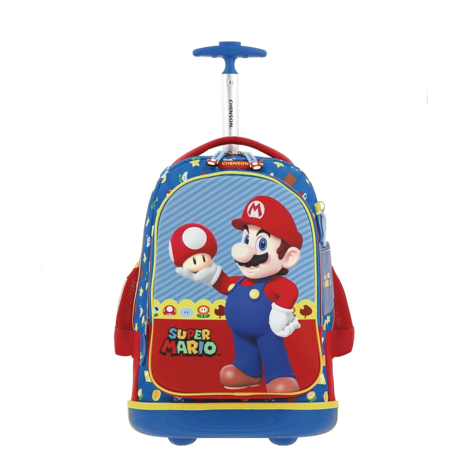 Mochila con Ruedas Mario Bros Azul para Niño - Diversión y Durabilidad, modelo MB66264-9