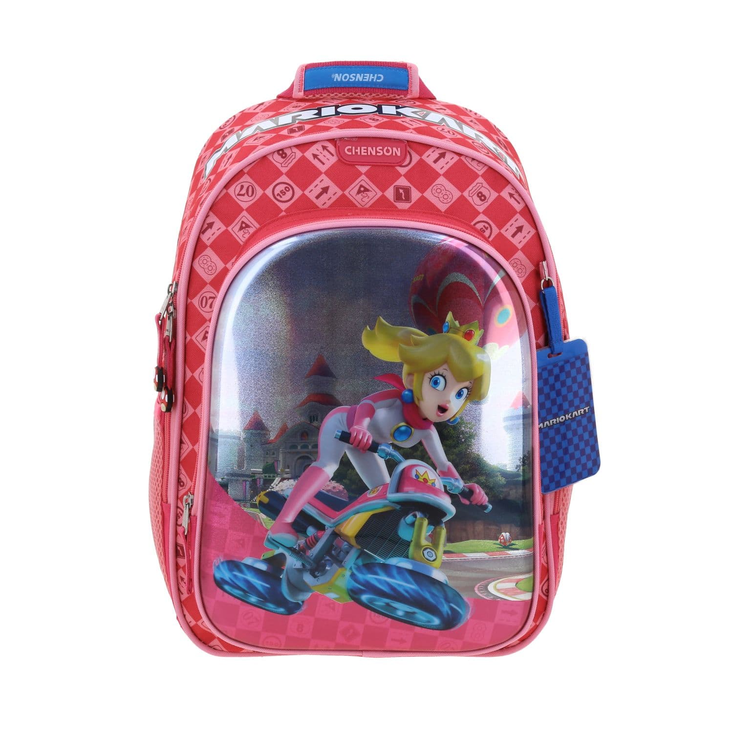 Mochila escolar para niña Mario Bros by Chenson color rosa divertida y duradera, modelo MB66275-P