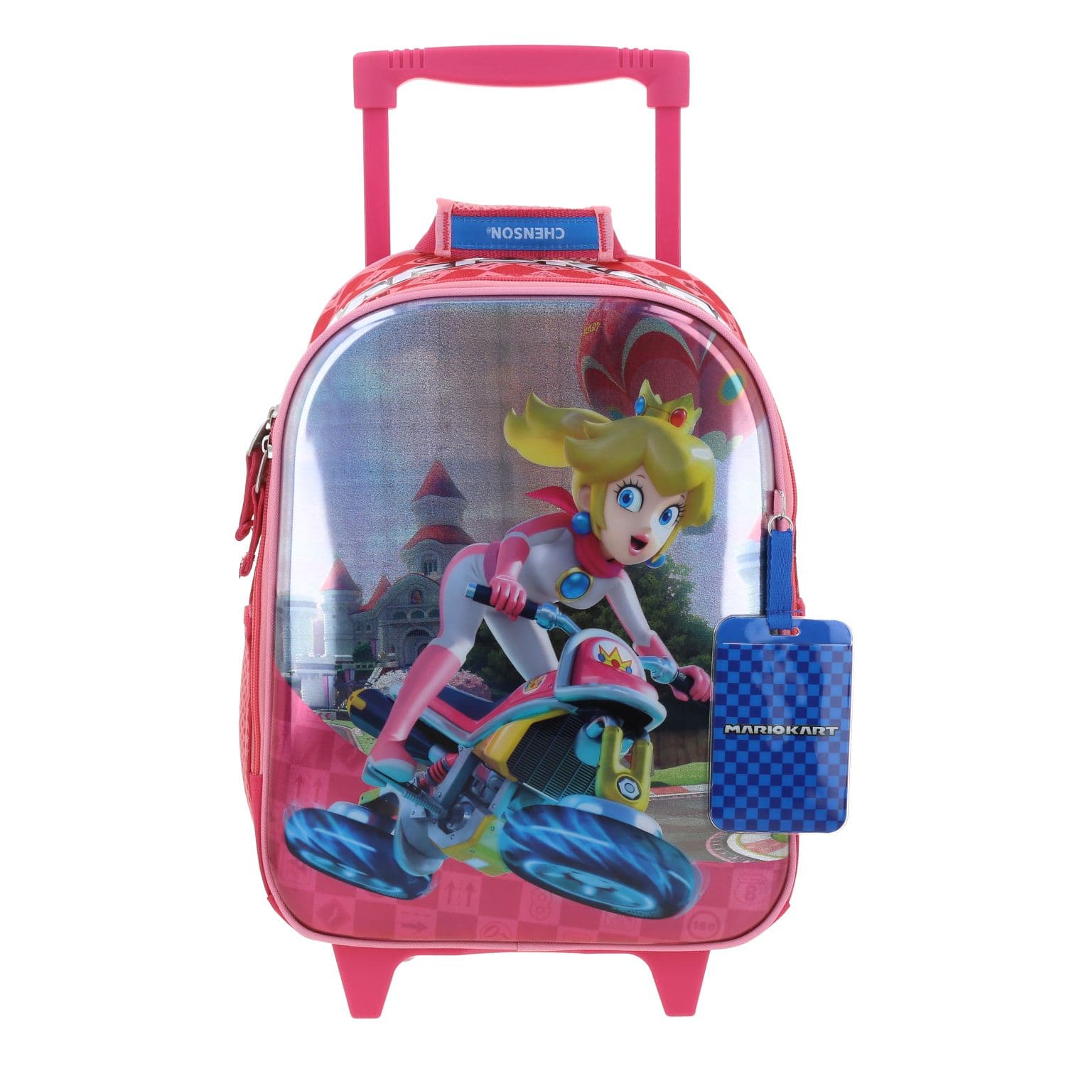 Mochila con Ruedas Mario Bros Rosa para Niña - Divertida y Resistente, modelo MB66279-P