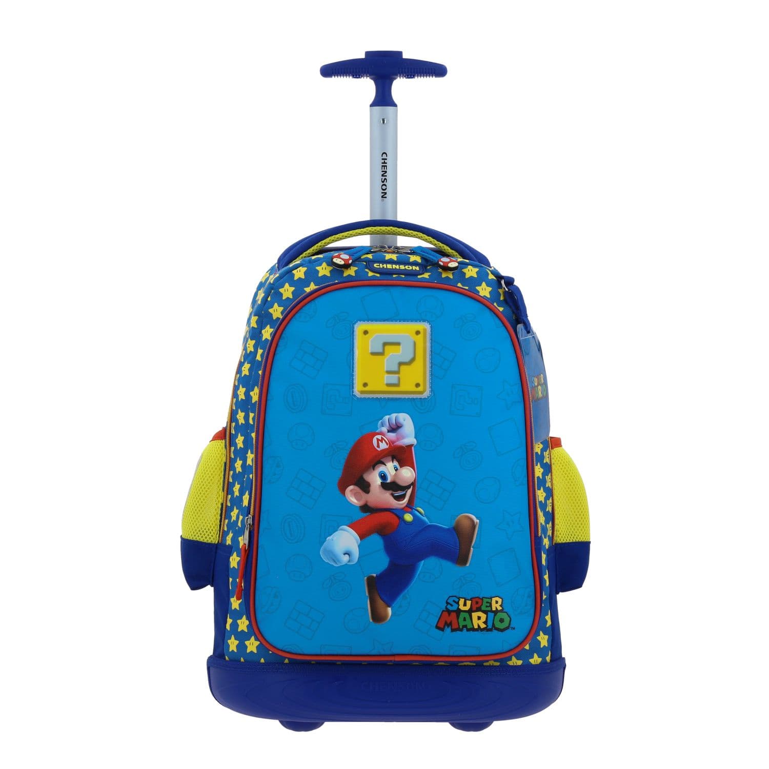 Mochila con Ruedas Mario Bros Azul para Niño - Diversión y Durabilidad, modelo MB66310-9