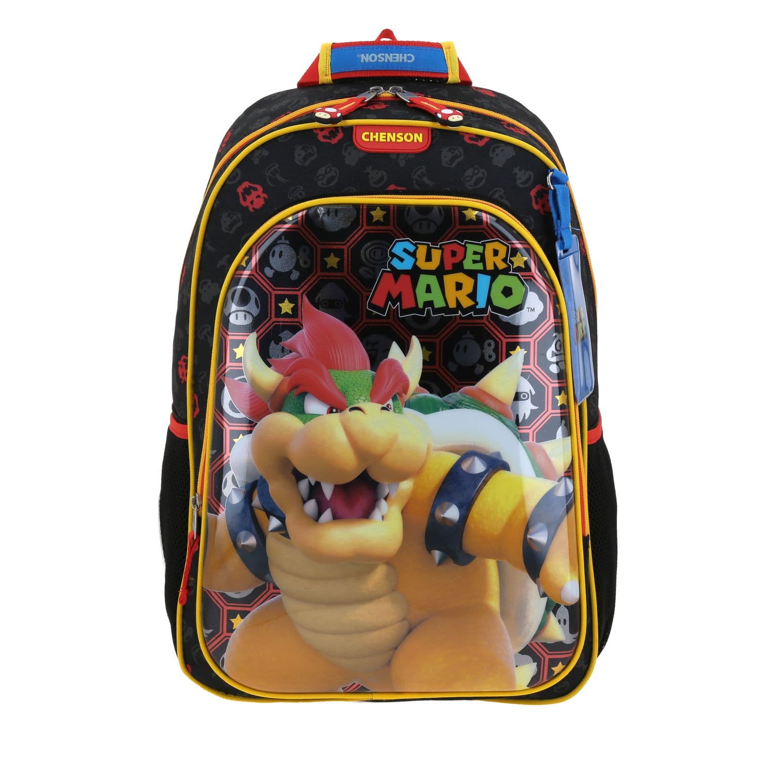 Mochila escolar para niño Mario Bros by Chenson color negro duradera, modelo MB66317-3