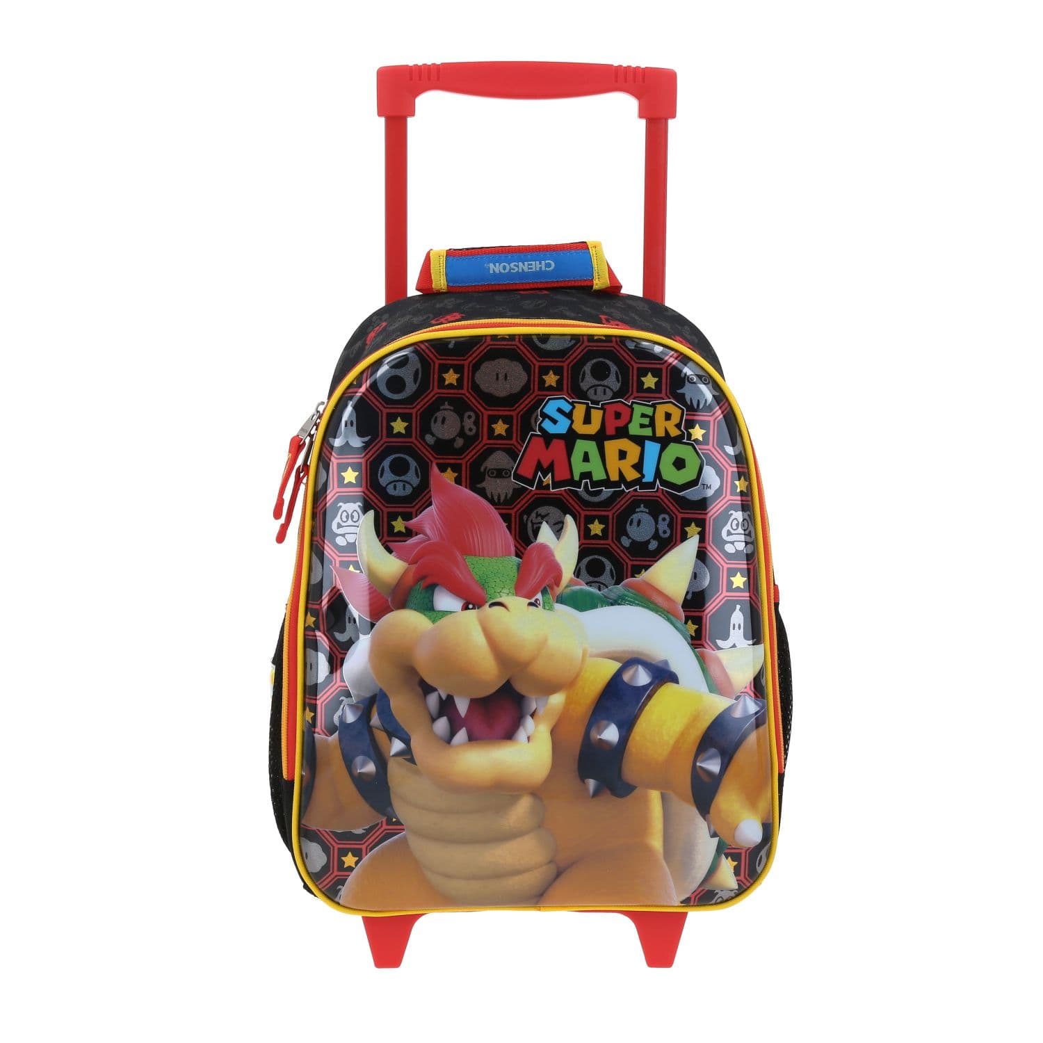 Mochila con Ruedas Mario Bros Negro para Niño - Divertida y Duradera, modelo MB66321-3