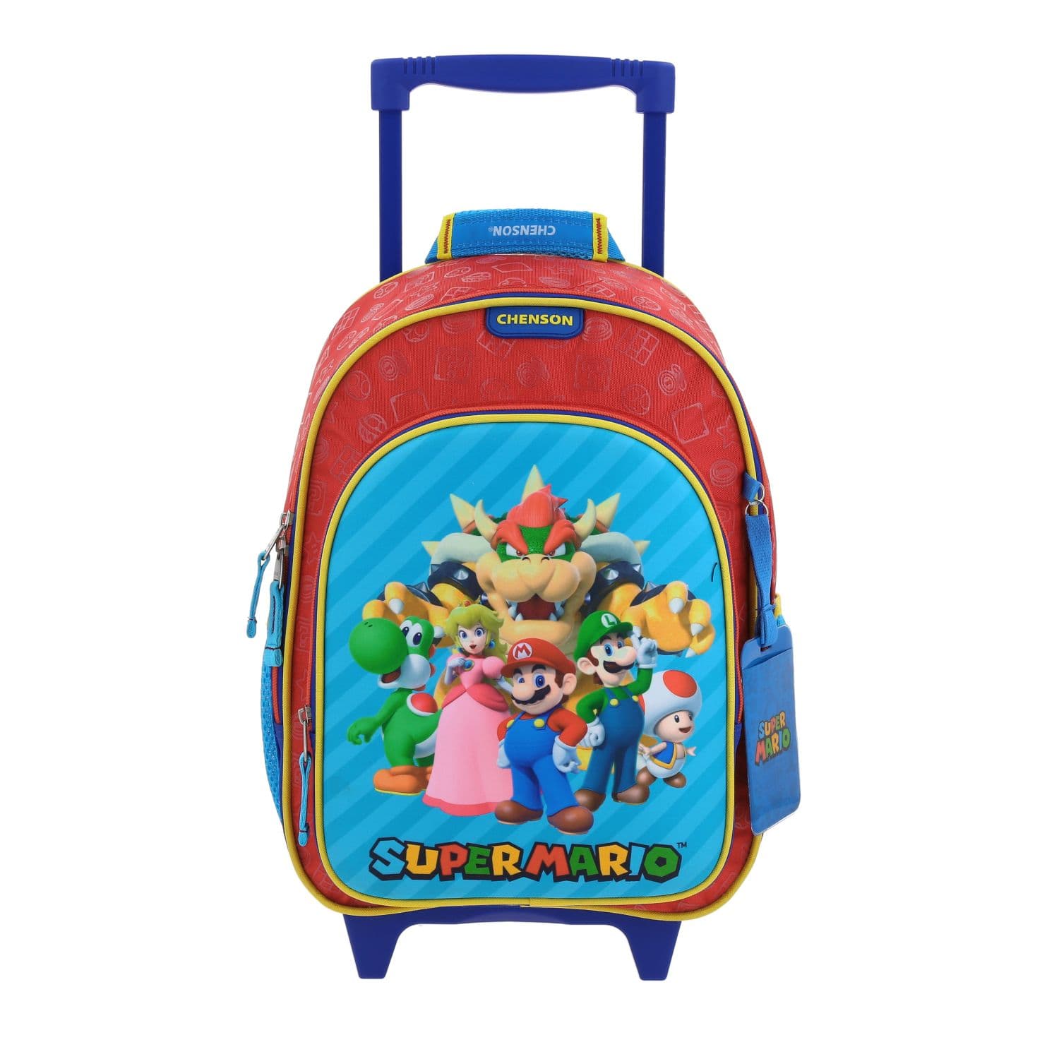 Mochila con Ruedas Mario Bros by Chenson Roja para Niño - Diversión y Durabilidad, modelo MB66371-R