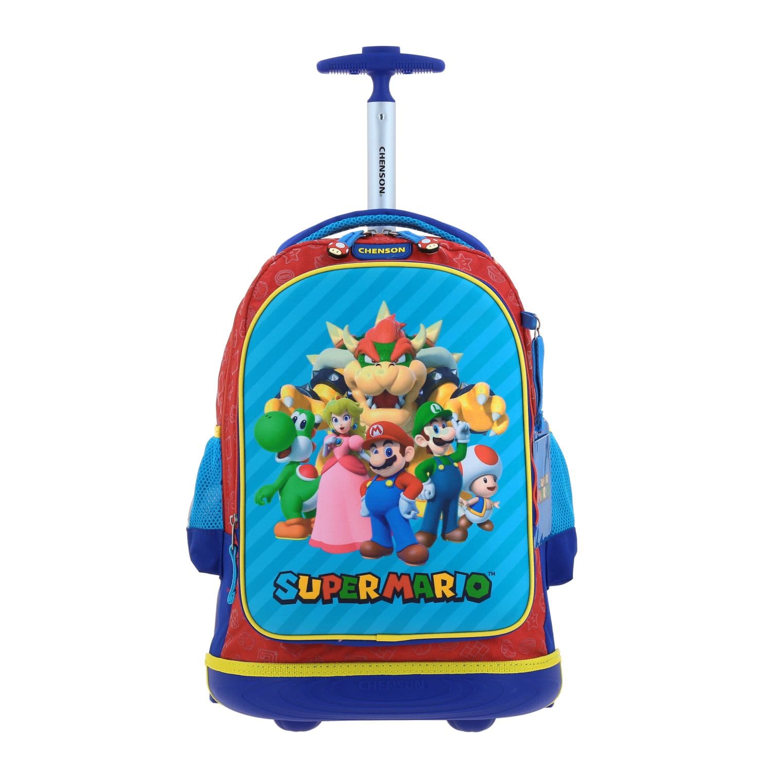 Mochila con Ruedas Mario Bros by Chenson Roja para Niño - Divertida y Segura, modelo MB66372-R