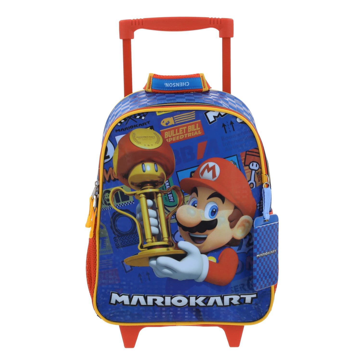 Mochila con Ruedas Mario Bros Azul para Niño - Diversión y Durabilidad, modelo MB66415-9