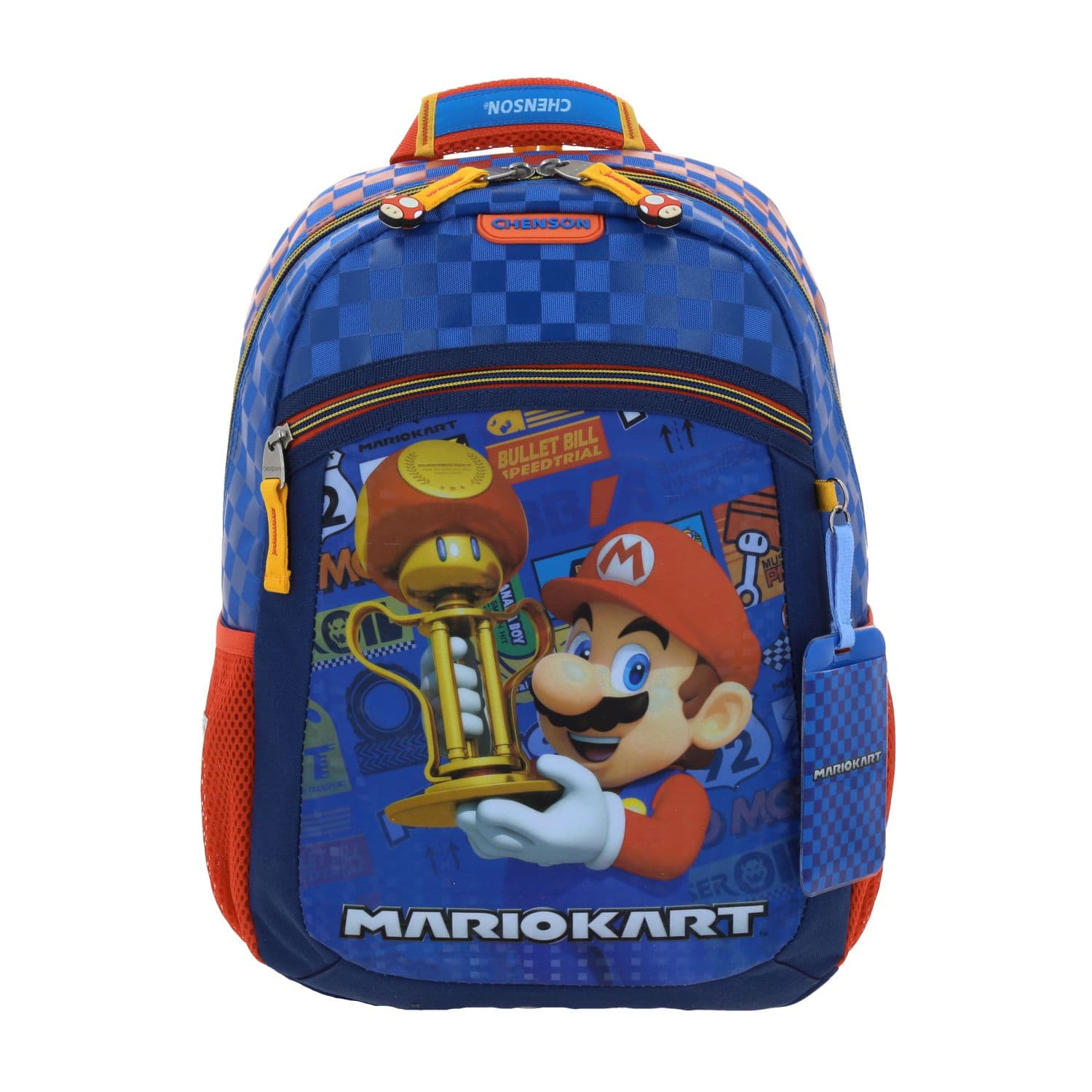 Mochila escolar para niño Mario Bros by Chenson Azul - Diversión y Durabilidad, modelo MB66416-9