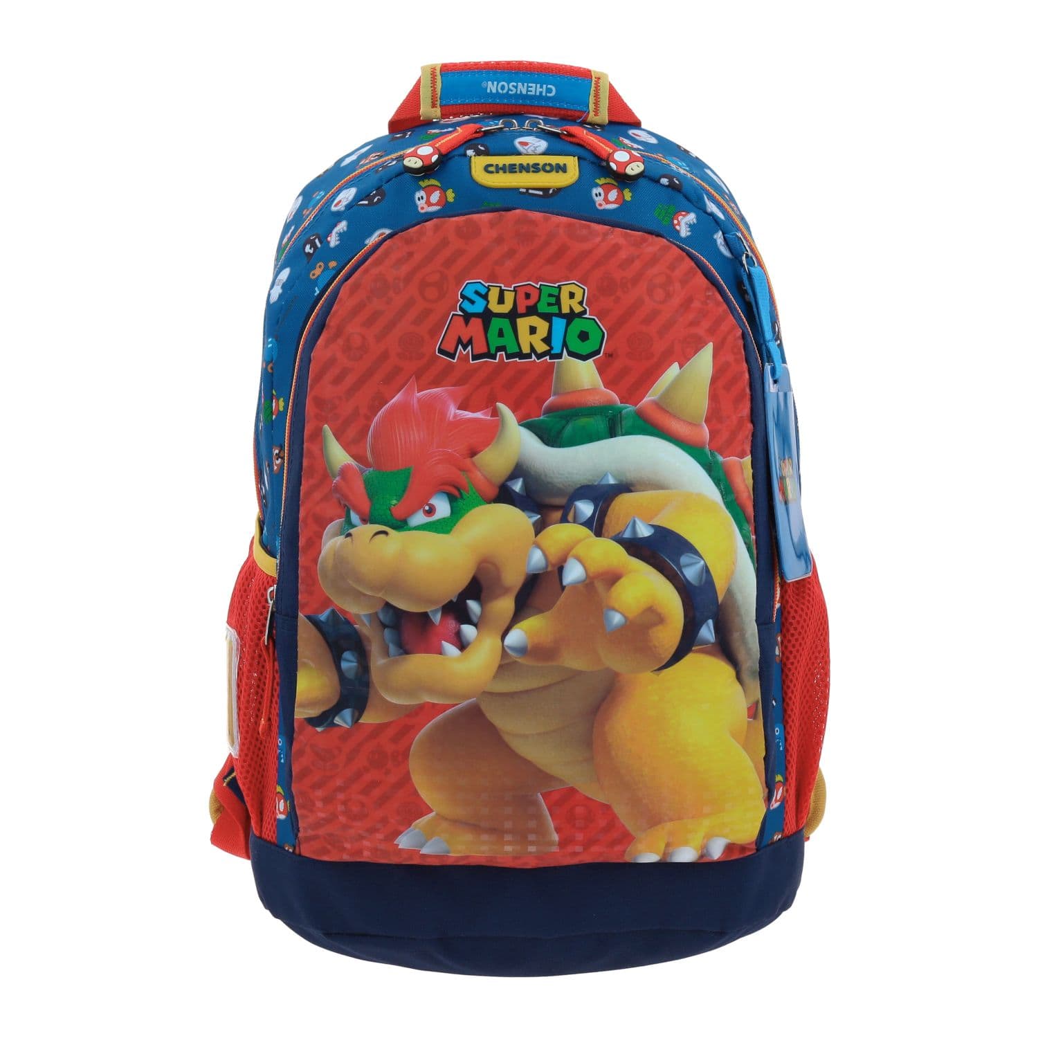 Mochila escolar para niño Mario Bros by Chenson azul - Diversión y durabilidad, modelo MB66433-9