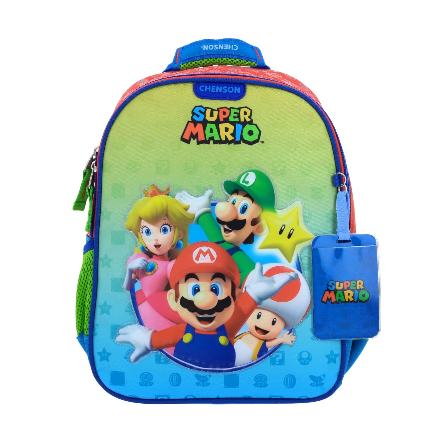 Mochila escolar para niño Mario Bros by Chenson color rojo divertida y duradera, modelo MB66458-R
